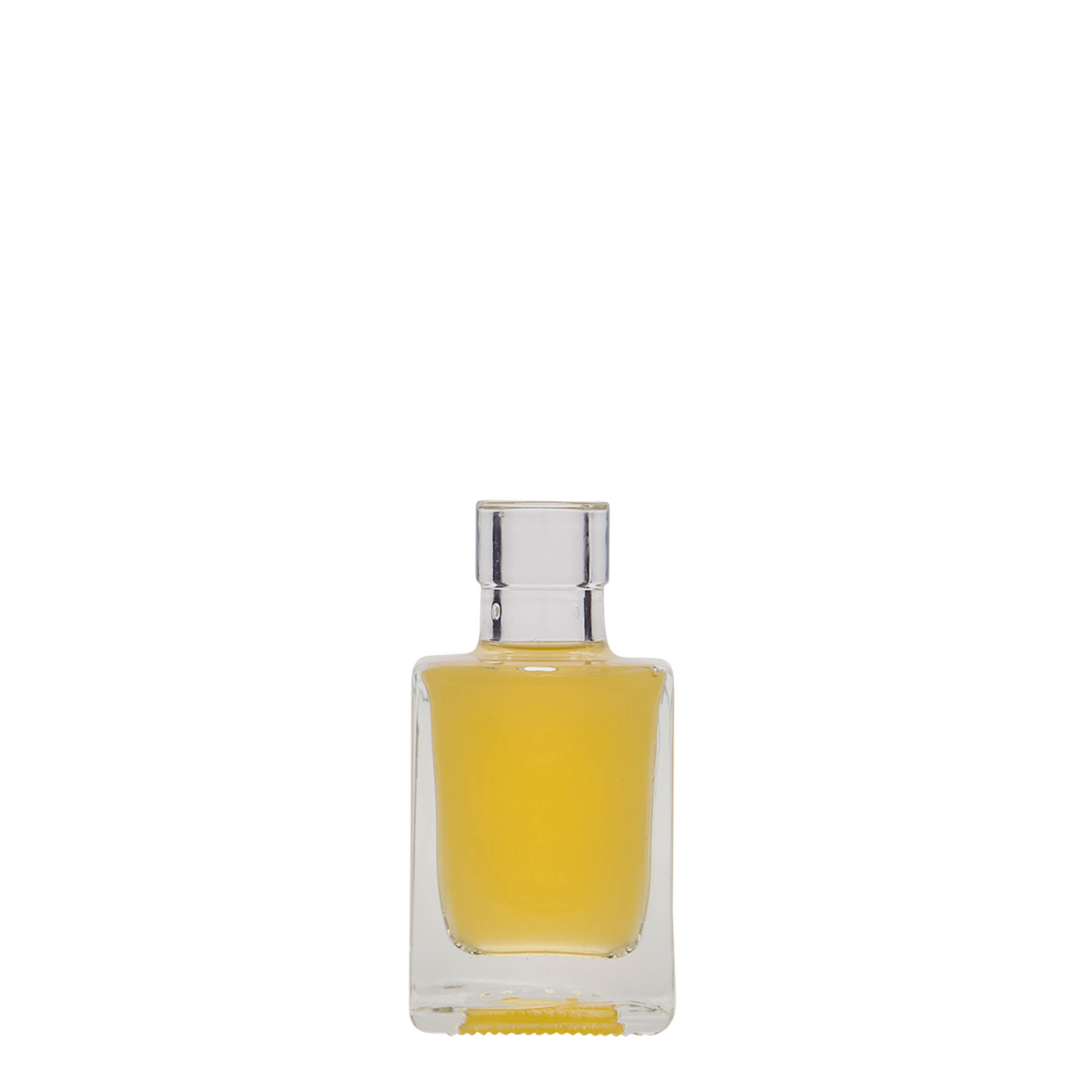 50 ml glasflaska 'Cube', fyrkantig, öppning: kork