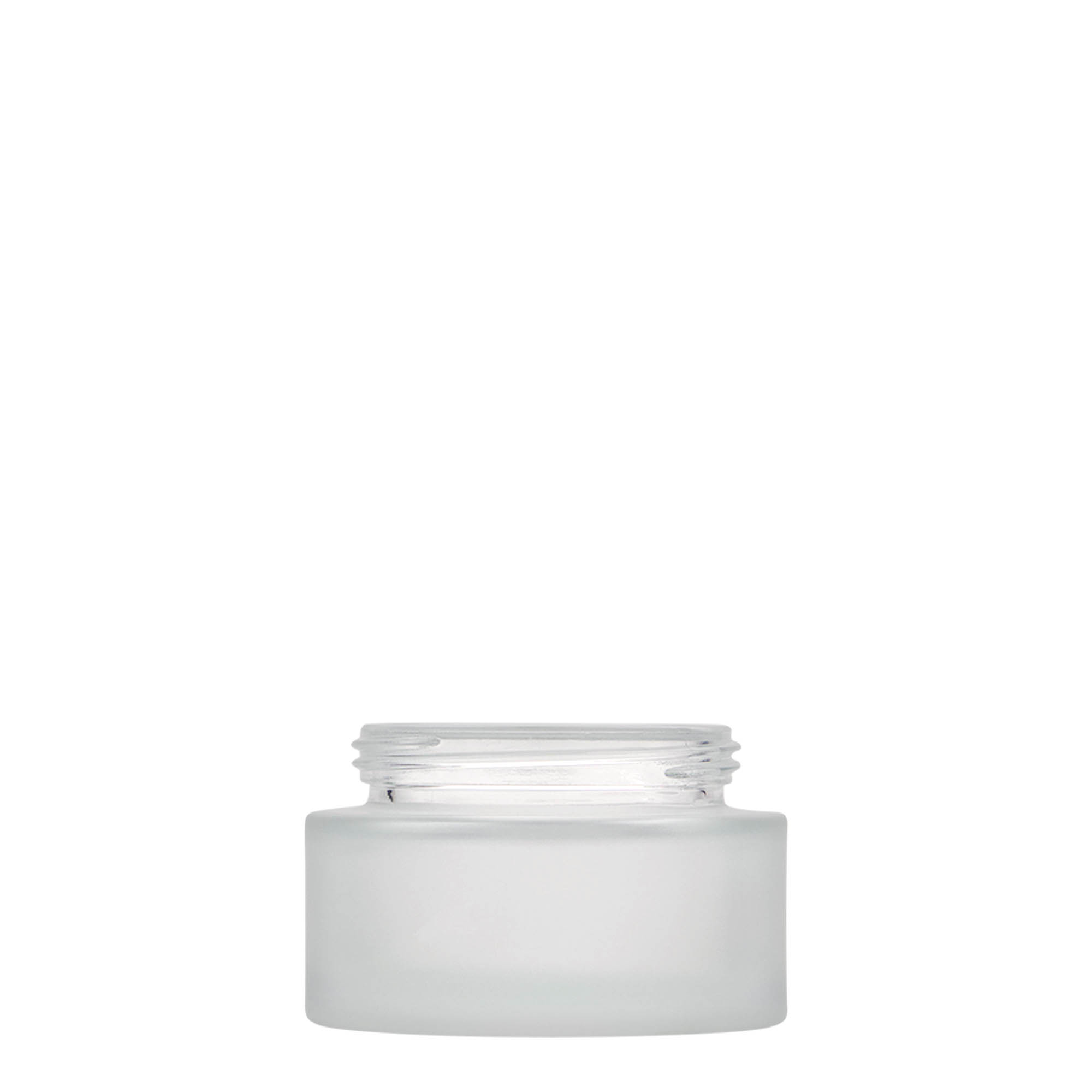 50 ml burk 'Platin Edition', glas, frostad, öppning: skruvlock
