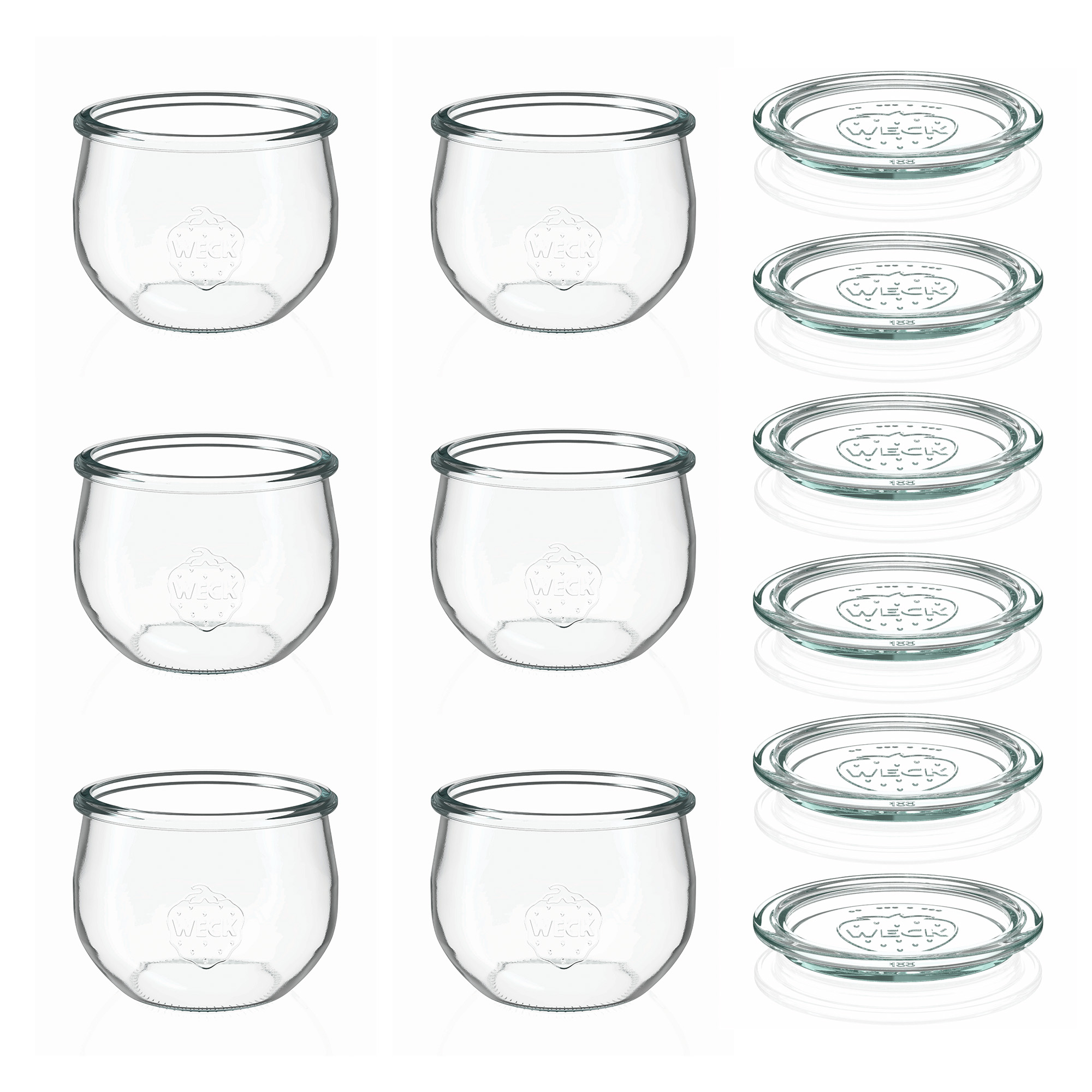 6x 580 ml WECK-tulpanburk med glaslock RR 100
