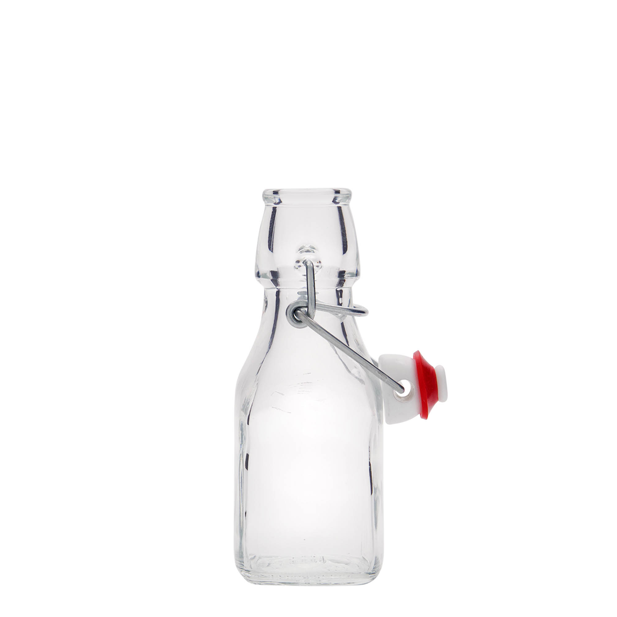 125 ml glasflaska 'Swing', kvadratisk, mynning: patentkork