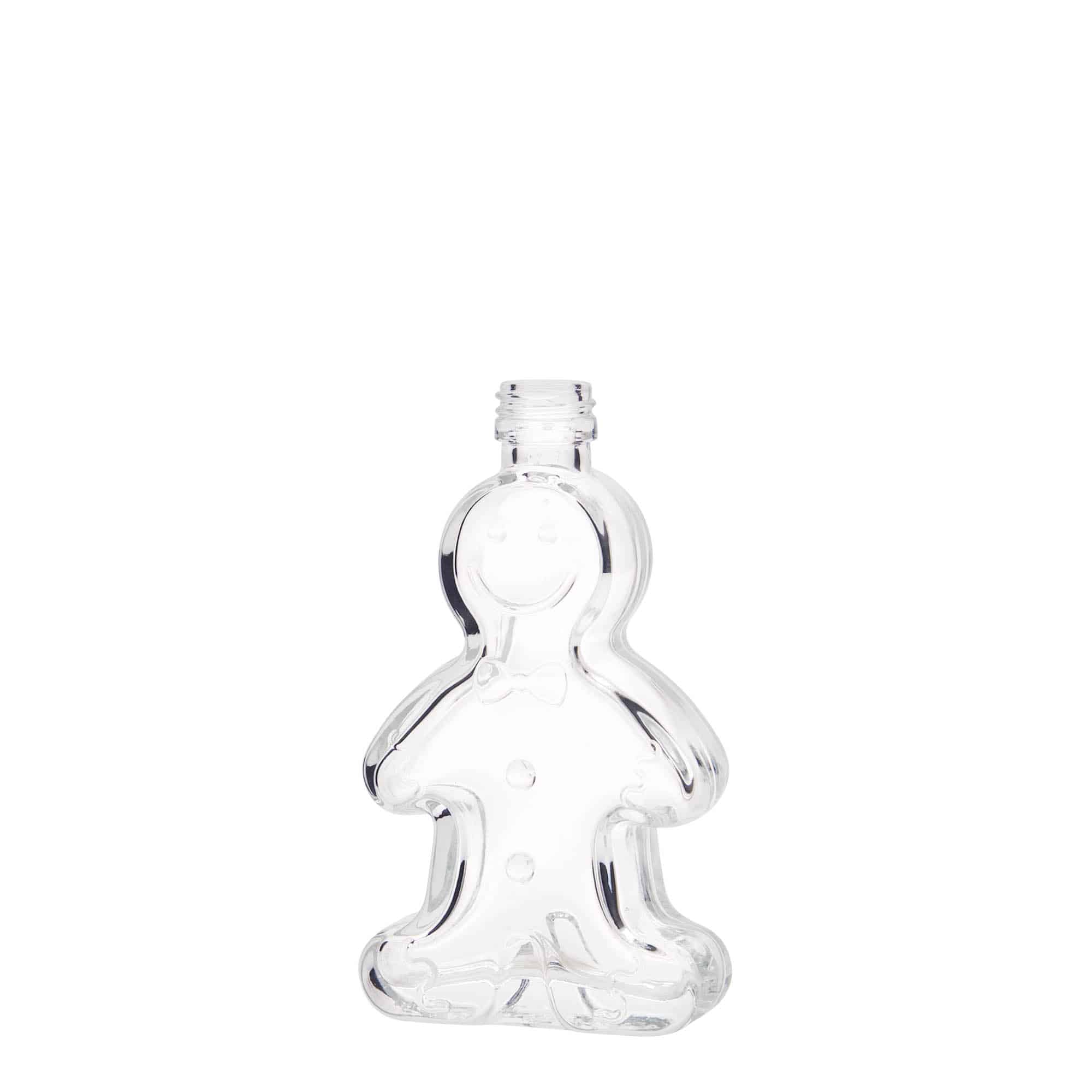 50 ml glasflaska 'Pepparkaksgubbe', mynning: PP 18