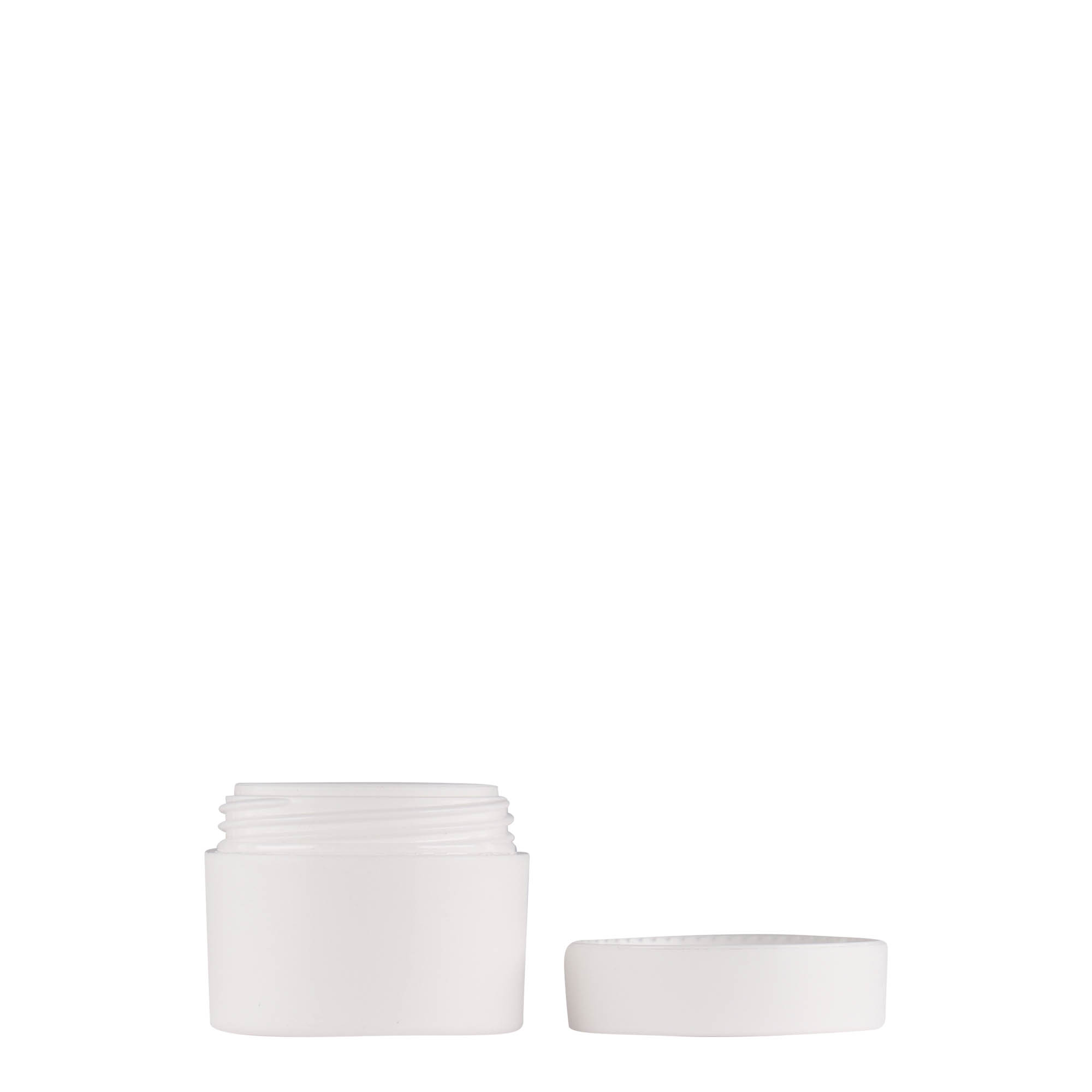 5 ml plastburk 'Antonella', PP, vit, öppning: skruvlock