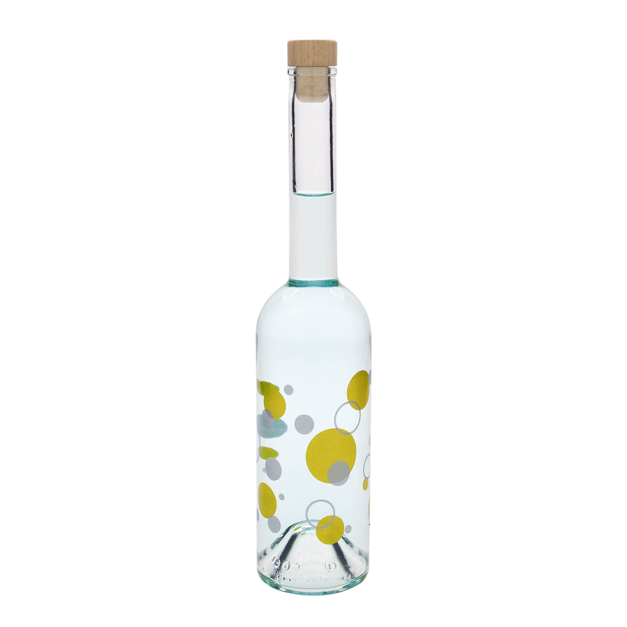 500 ml glasflaska 'Opera', motiv: prickar, öppning: kork