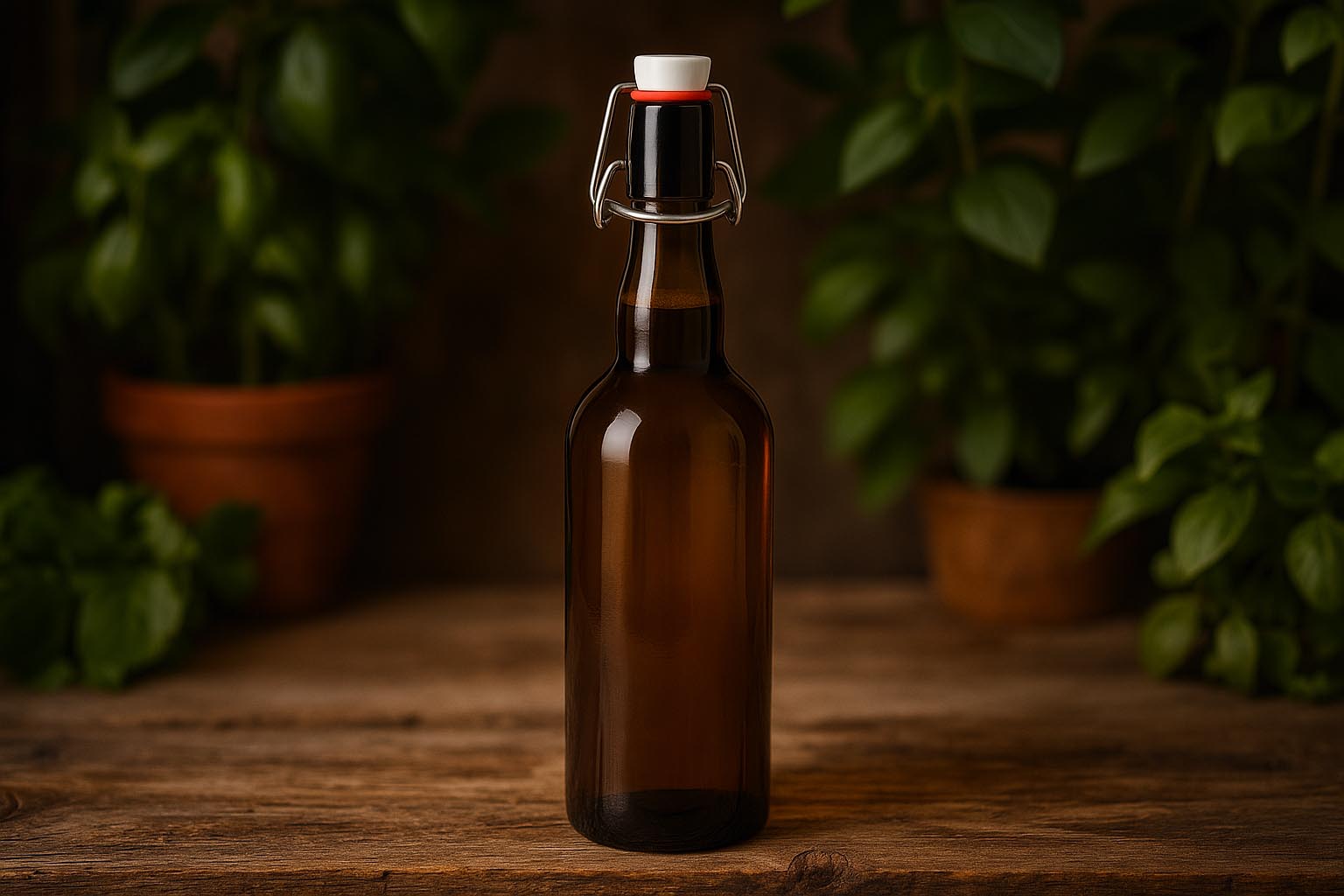 1.000 ml ölflaska Belgien, glas, antikgrön, mynning: bygelkapsyl 1.000 ml ölflaska Belgien, glas, antikgrön, mynning: bygelkapsyl