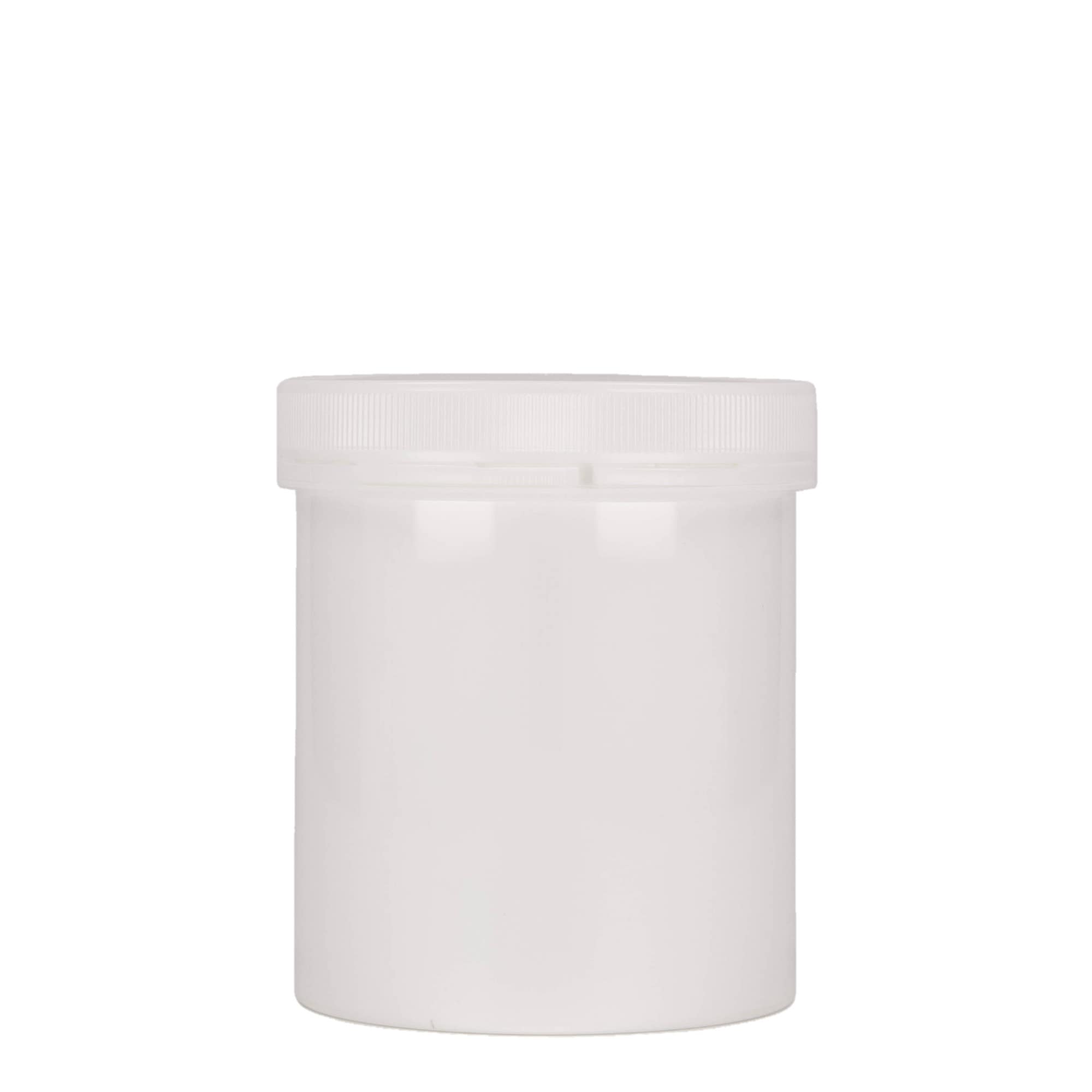 500 ml plastburk 'Securilock', PP, vit, öppning: skruvlock