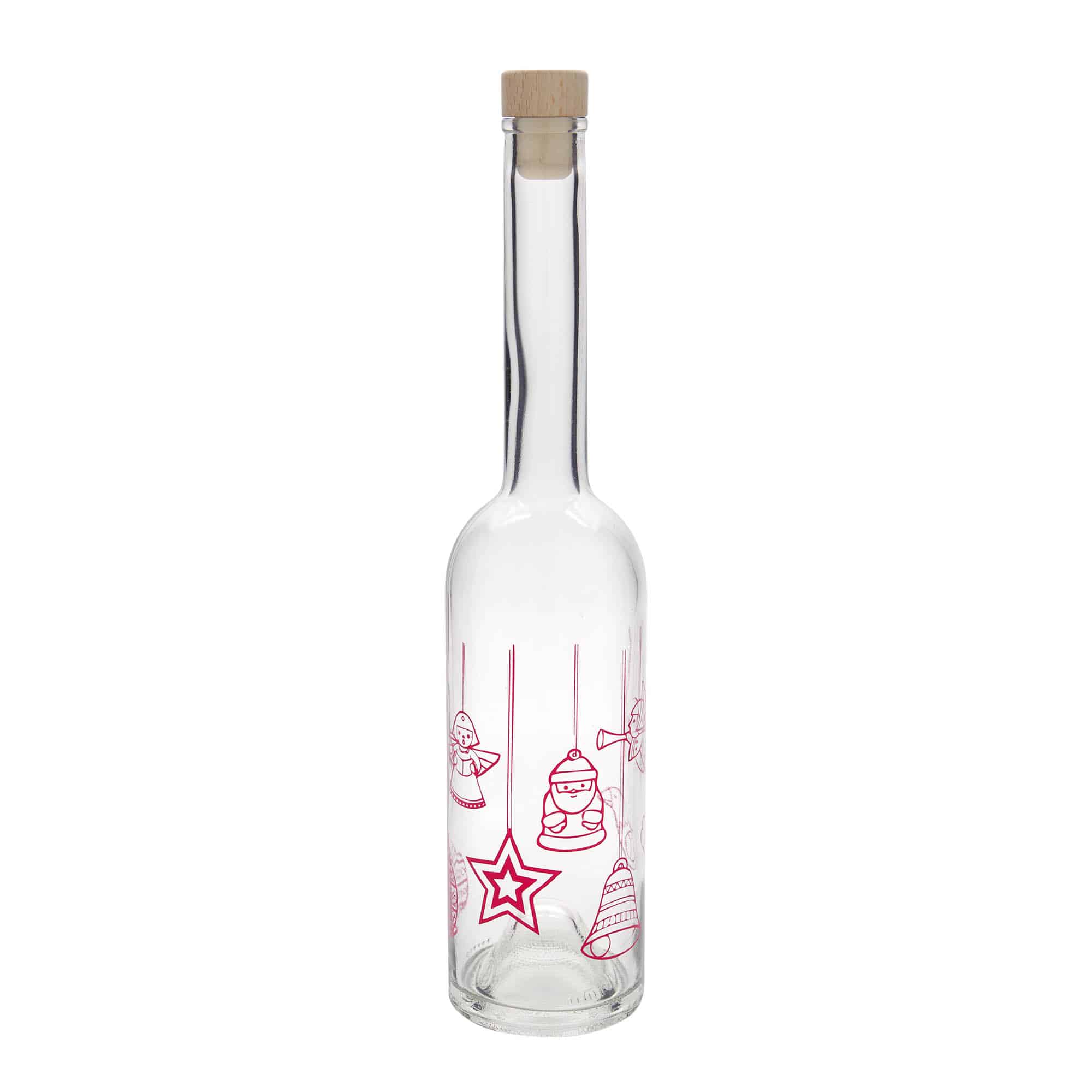 500 ml glasflaska 'Opera', motiv: Stjärnor, mynning: kork