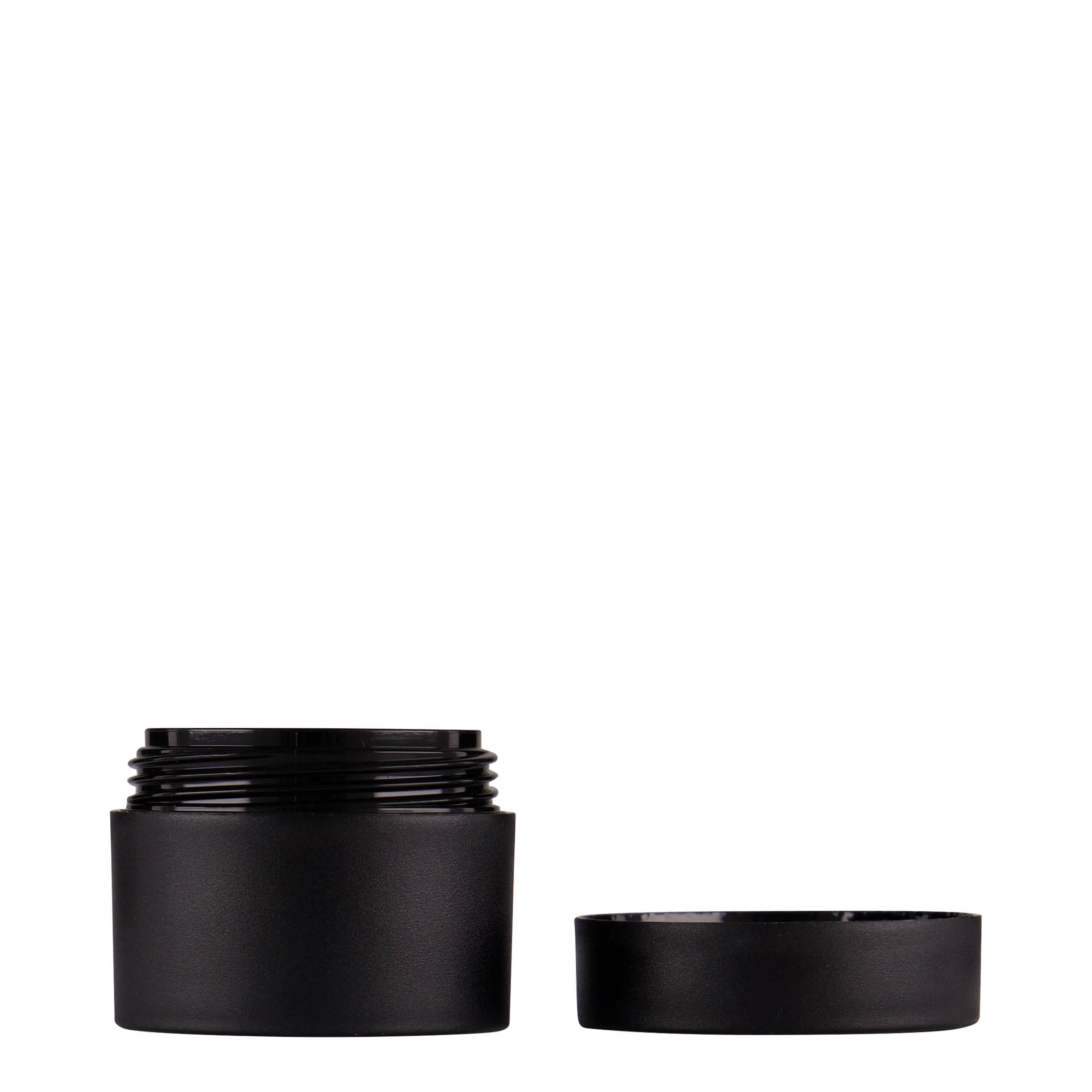 15 ml plastburk 'Antonella', PP, svart, öppning: skruvlock
