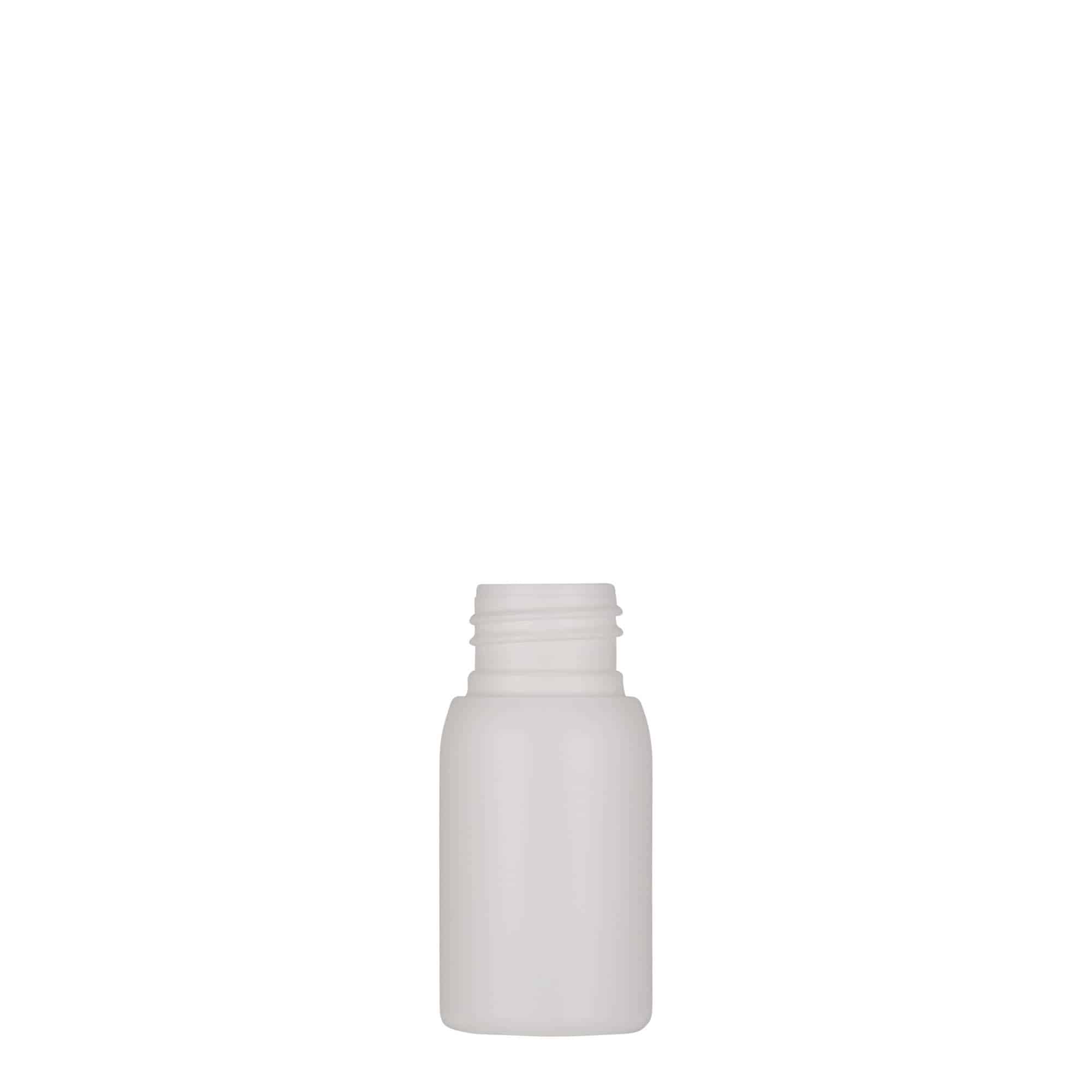 30 ml plastflaska 'Tuffy', HDPE, vit, mynning: 24/410