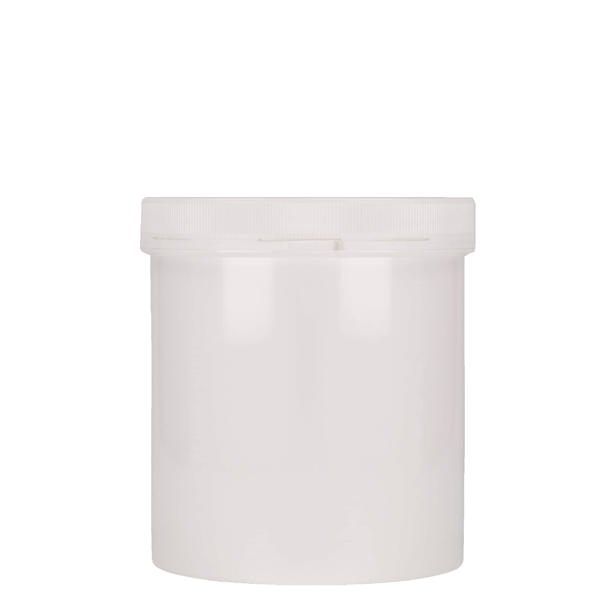 1 000 ml plastburk 'Securilock', PP, vit, mynning: skruvkapsel