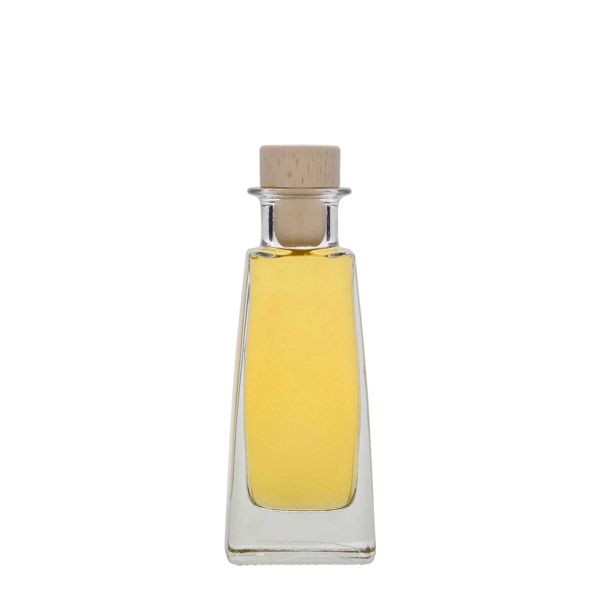 100 ml glasflaska 'Timmy', rektangulär, öppning: kork