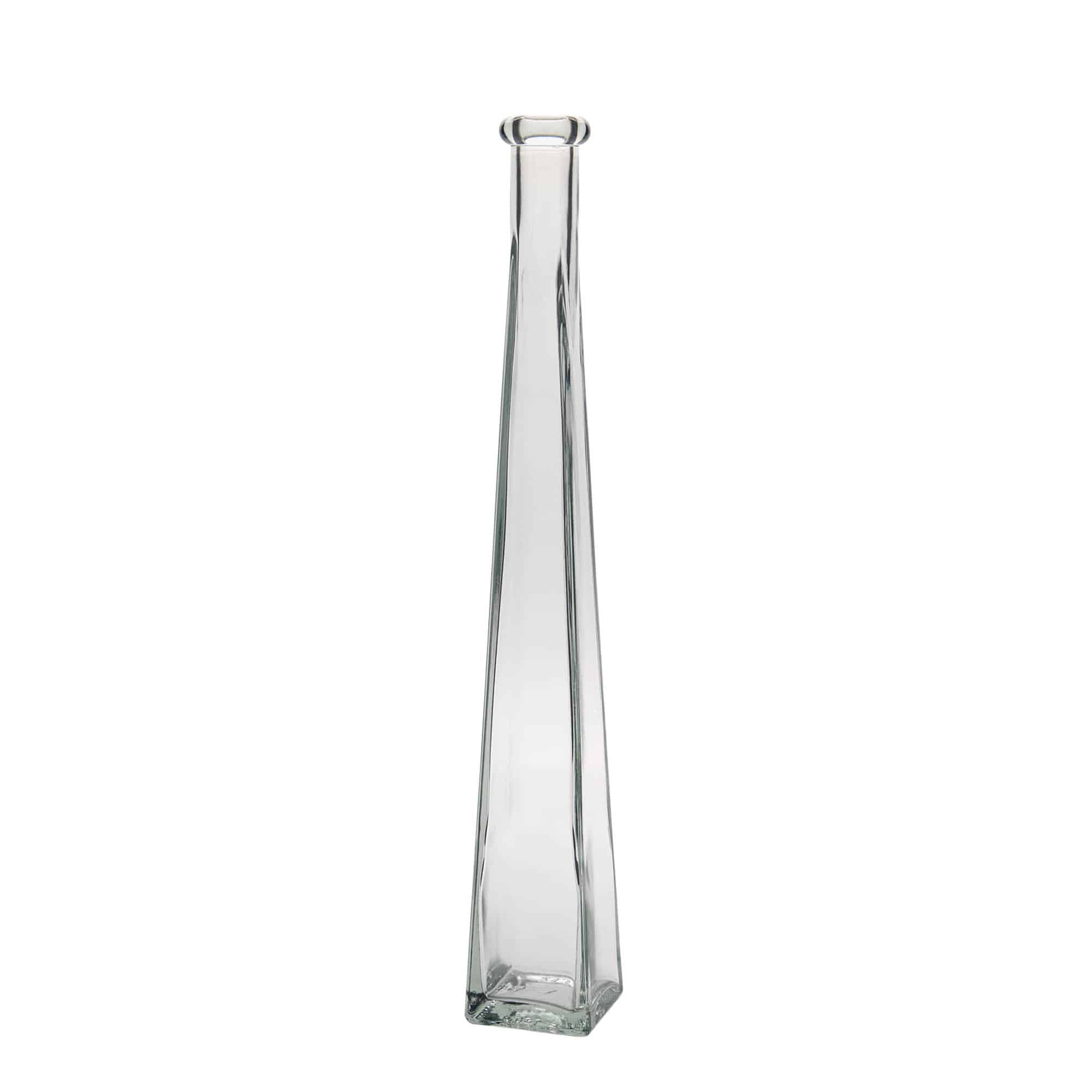 200 ml glasflaska 'Dama Quadrato', fyrkantig, mynning: kork