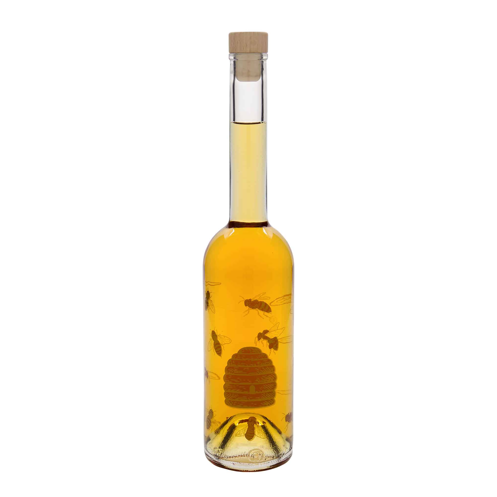 500 ml glasflaska 'Opera', motiv: Bin, mynning: kork