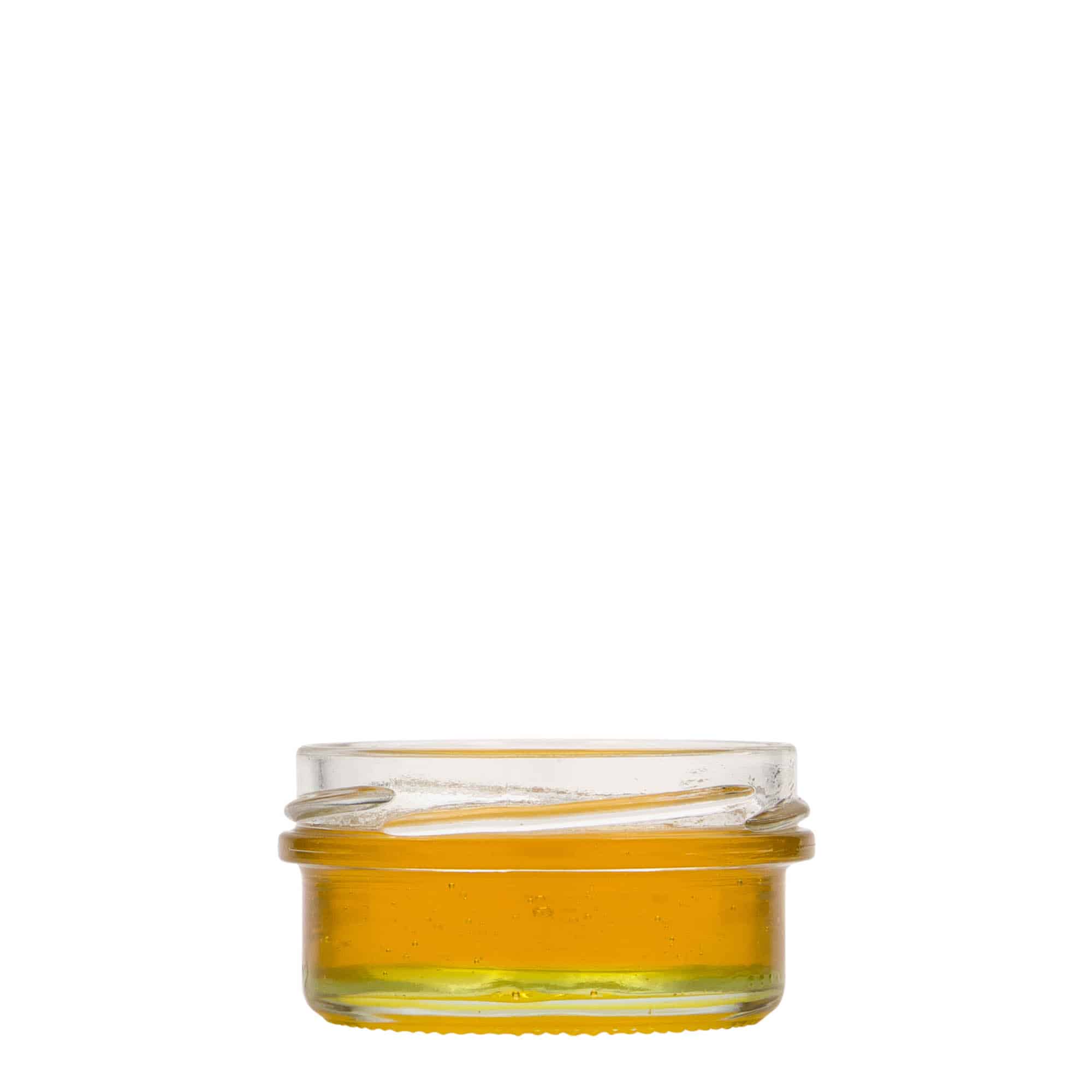 65 ml platt tappglas, mynning: Twist-Off (TO 66) 65 ml platt tappglas, mynning: Twist-Off (TO 66)