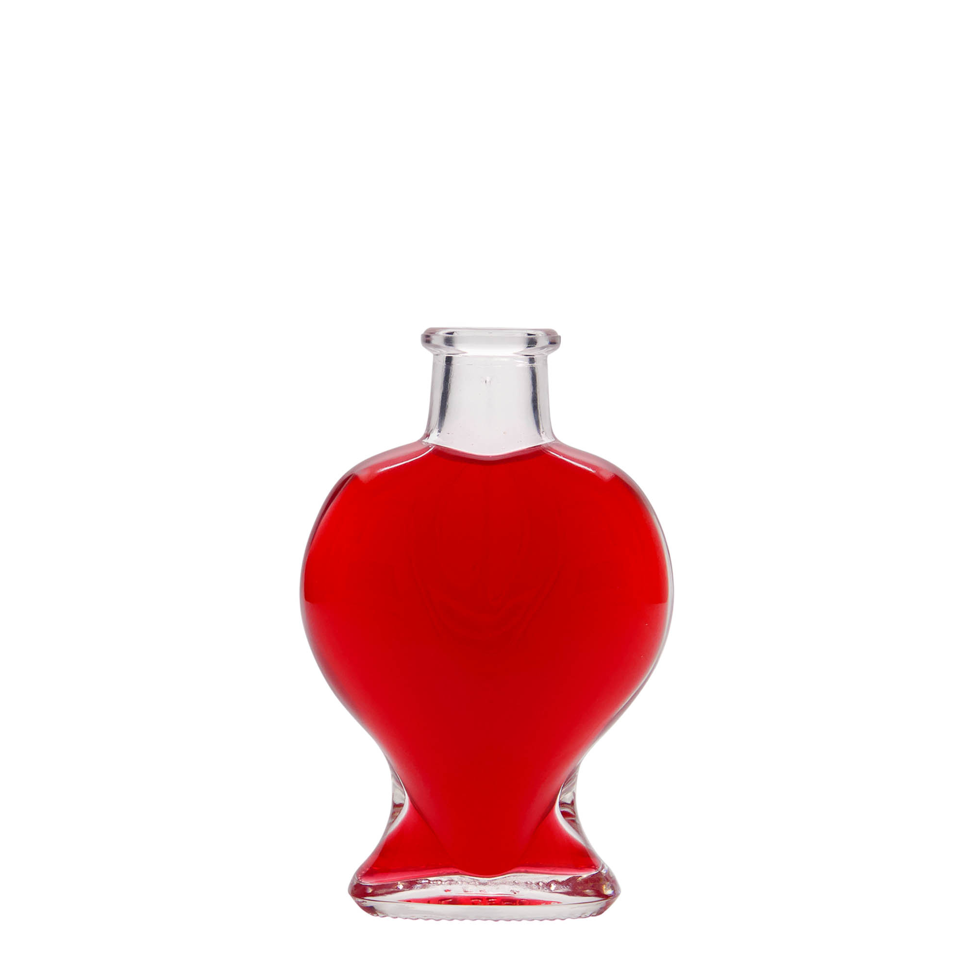100 ml glasflaska 'Hjärta', öppning: kork 100 ml glasflaska 'Hjärta', öppning: kork