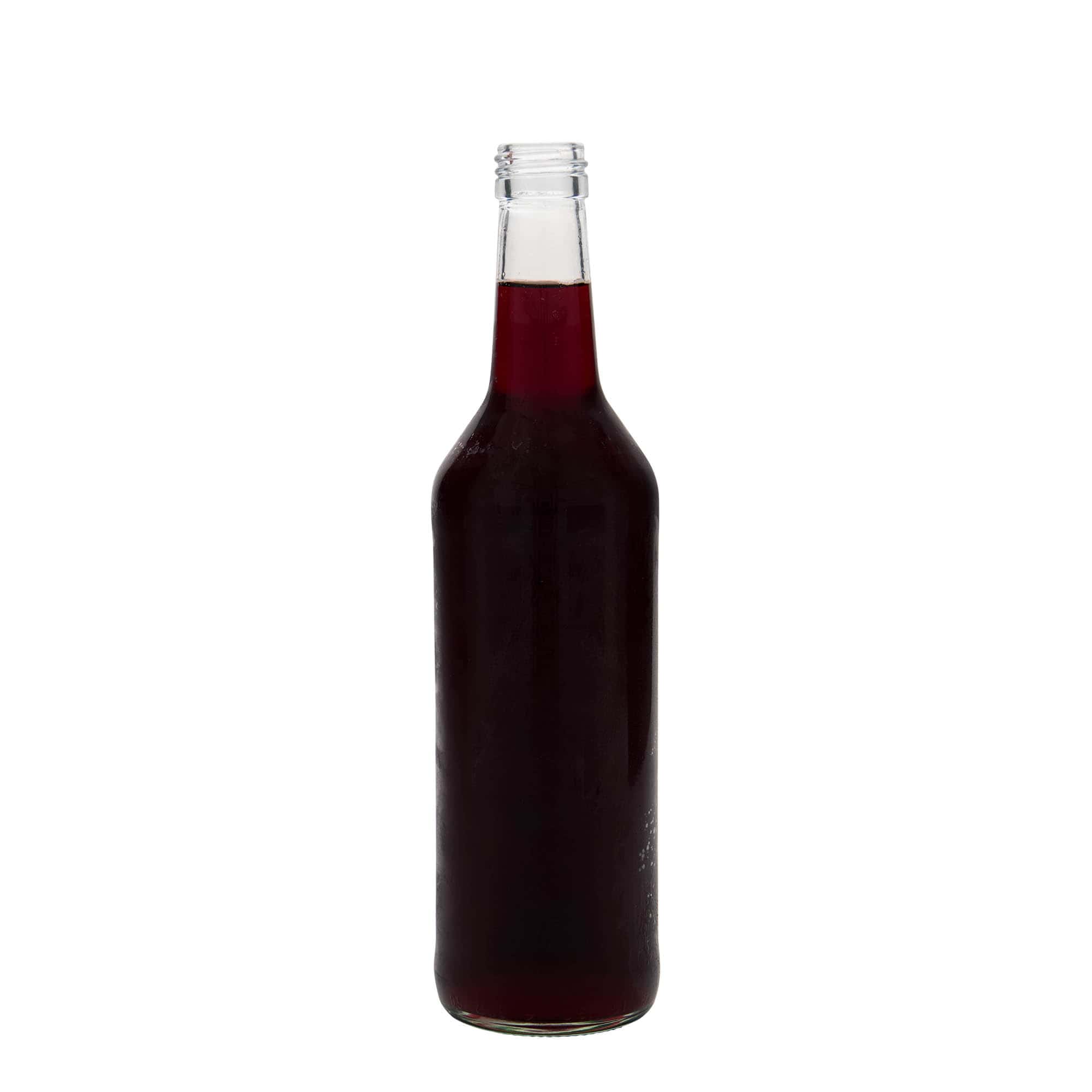 500 ml glasflaska med rak hals, öppning: PP 28