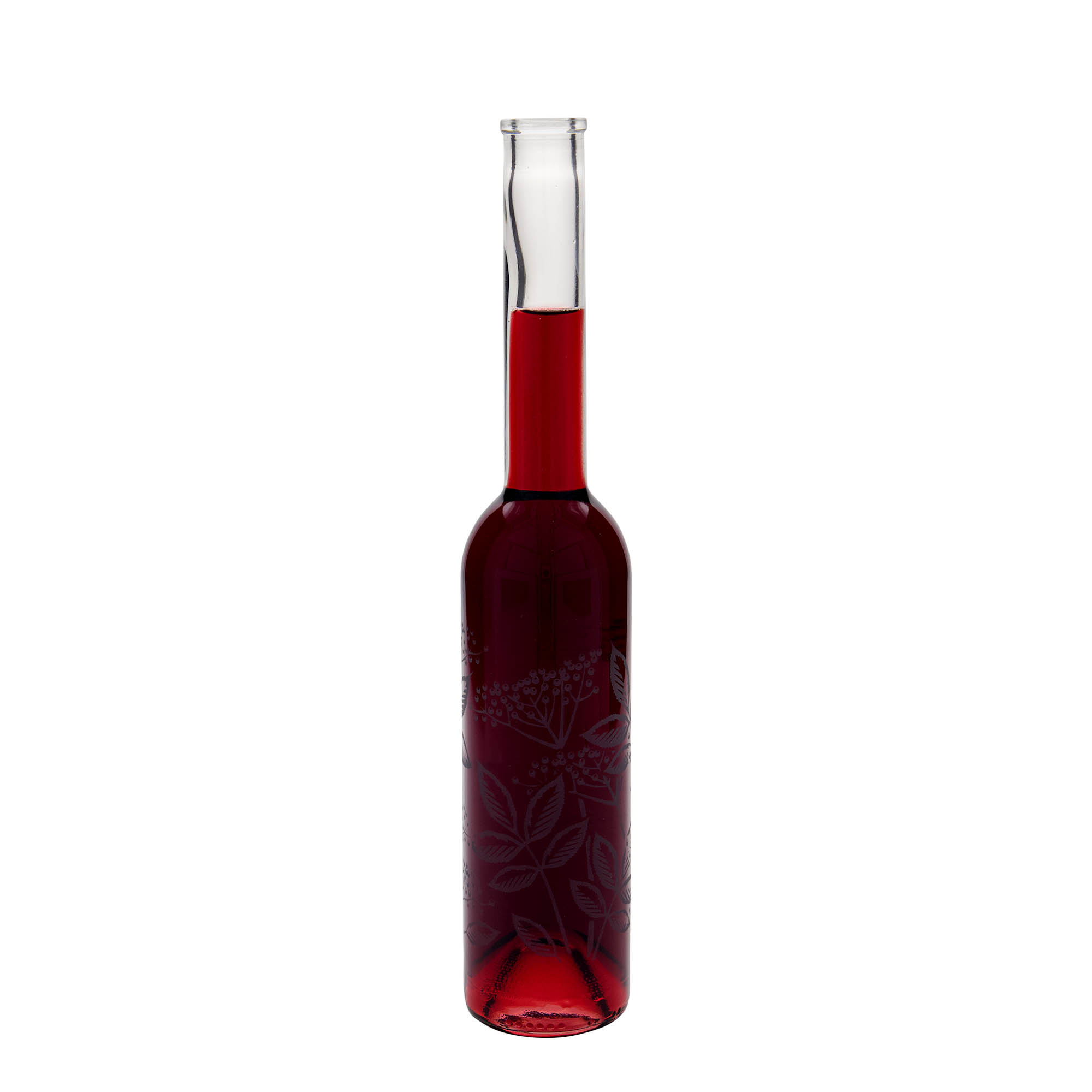 350 ml glasflaska 'Opera', motiv: fläder, öppning: kork