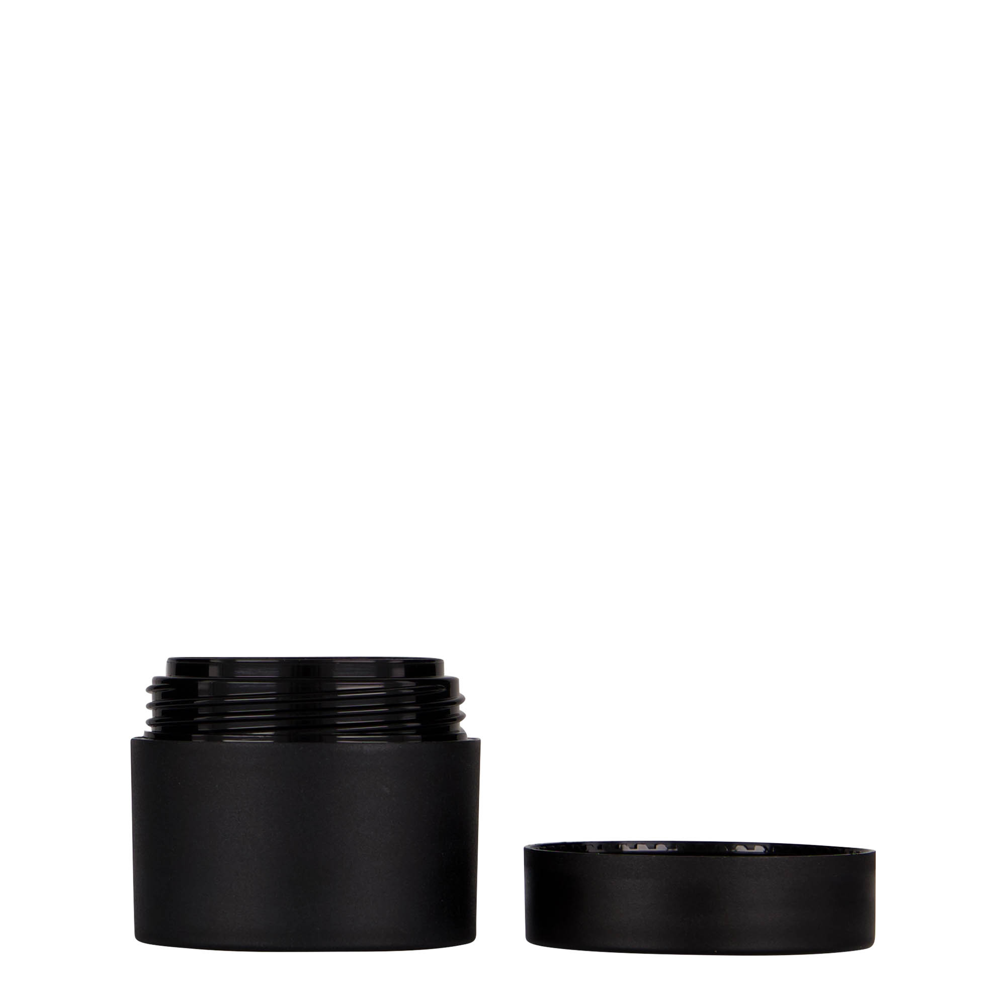30 ml plastburk 'Antonella', PP, svart, öppning: skruvlock