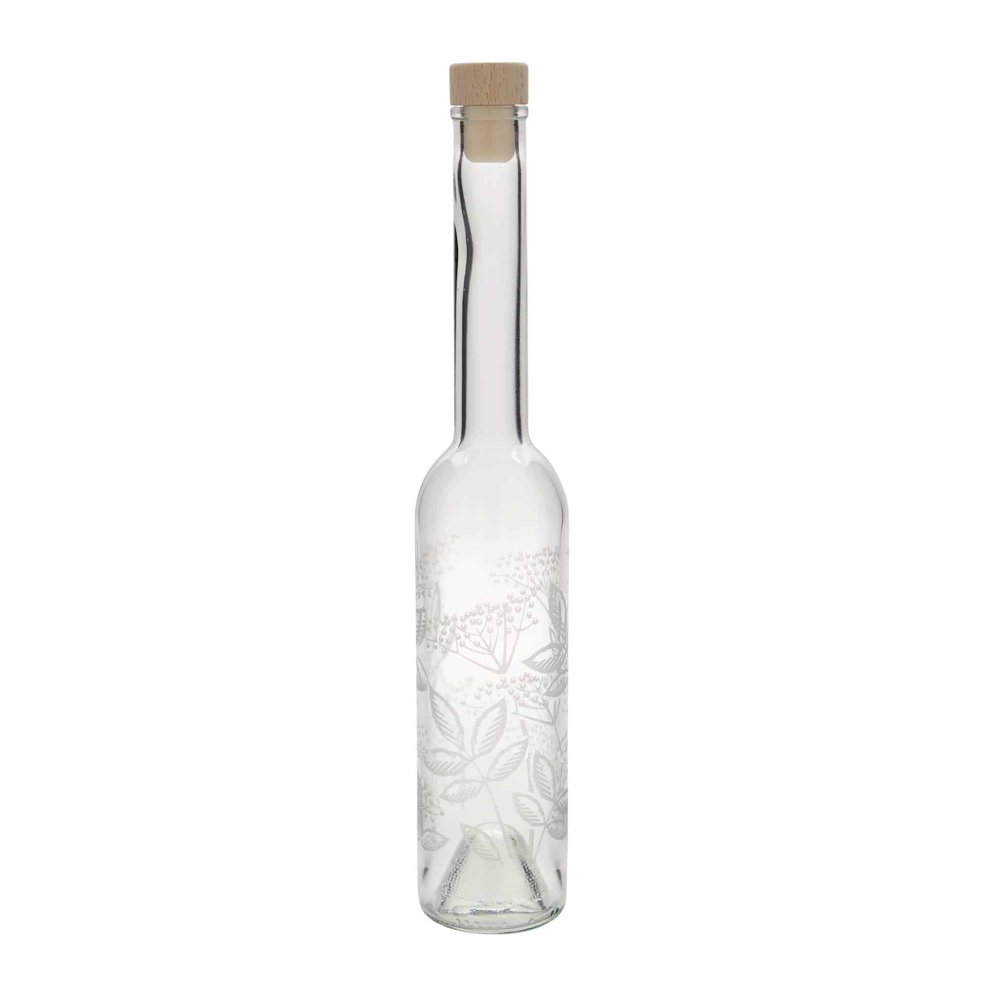 350 ml glasflaska 'Opera', motiv: fläder, öppning: kork