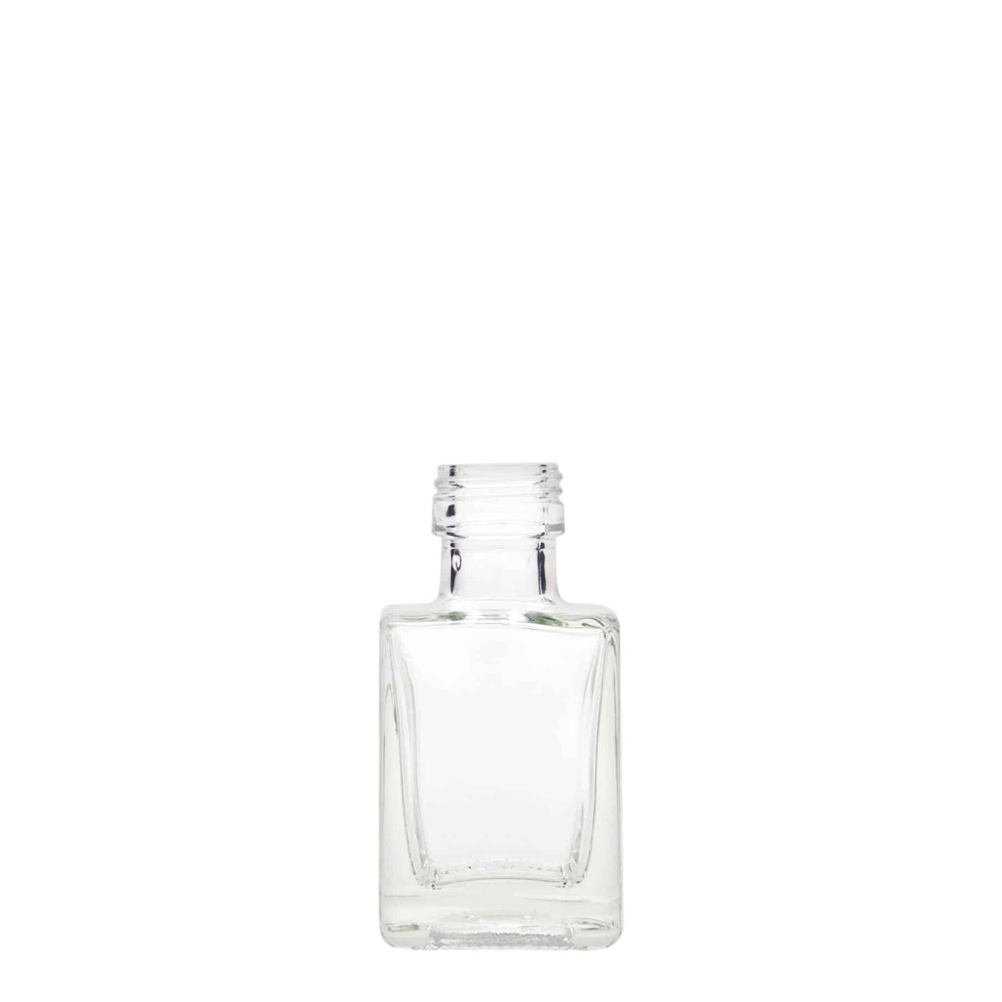 50 ml glasflaska 'Cube', kvadratisk, mynning: PP 24 50 ml glasflaska 'Cube', kvadratisk, mynning: PP 24