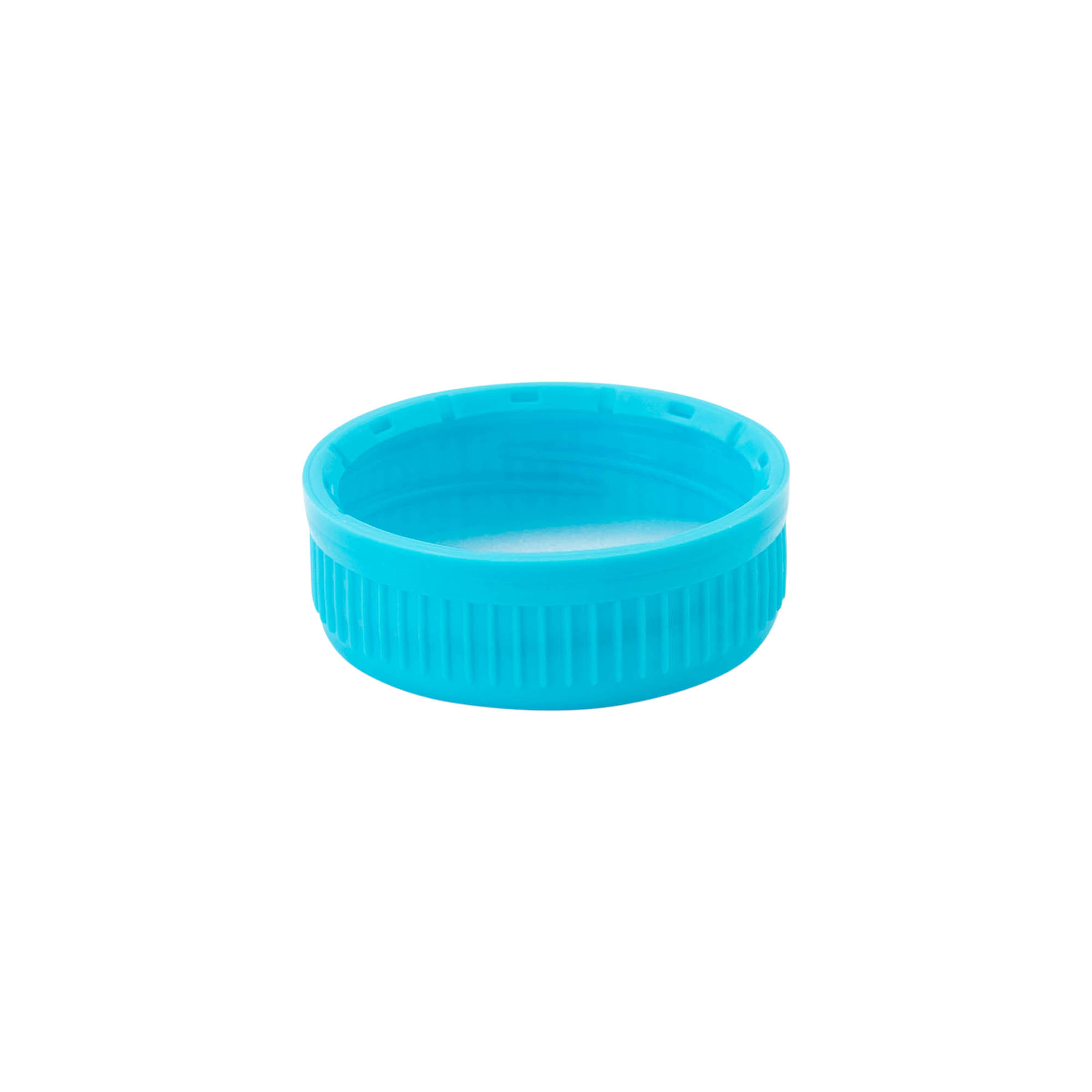 Skruvlock 40 mm, PE-plast, ljusblå Skruvlock 40 mm, PE-plast, ljusblå