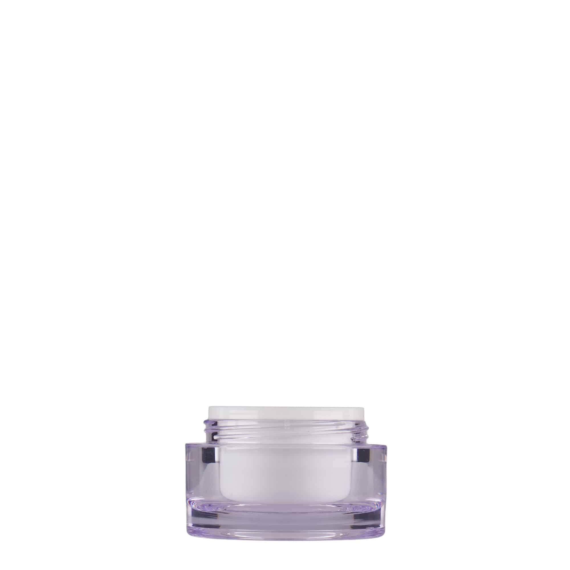 10 ml burk, SAN-plast, vit, mynning: skruvkapsel 10 ml burk, SAN-plast, vit, mynning: skruvkapsel