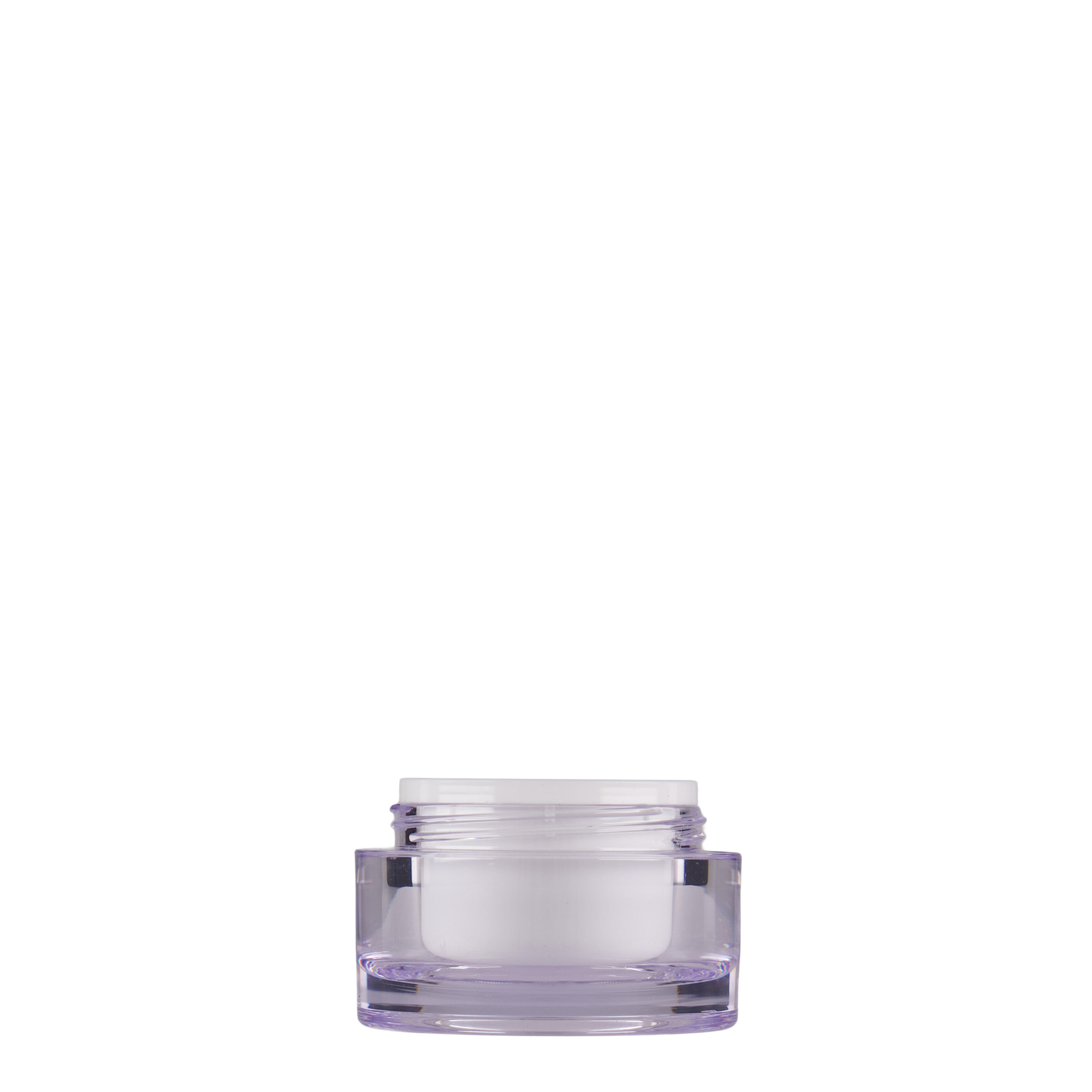 10 ml burk, SAN-plast, vit, öppning: skruvlock