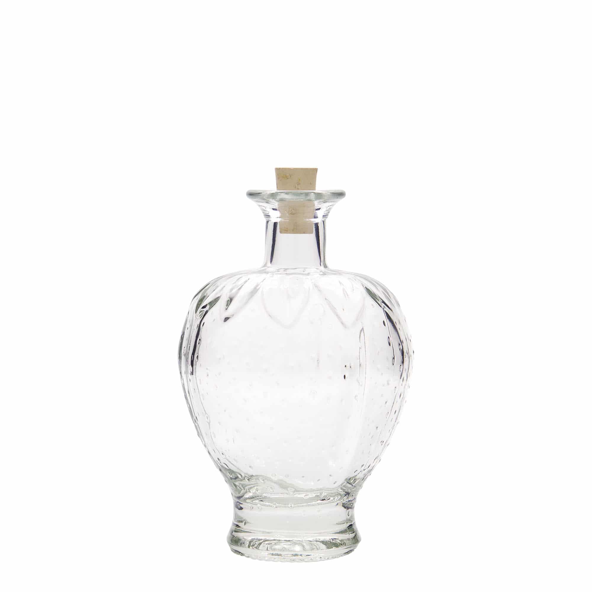 200 ml glasflaska 'Jordgubbar', mynning: kork
