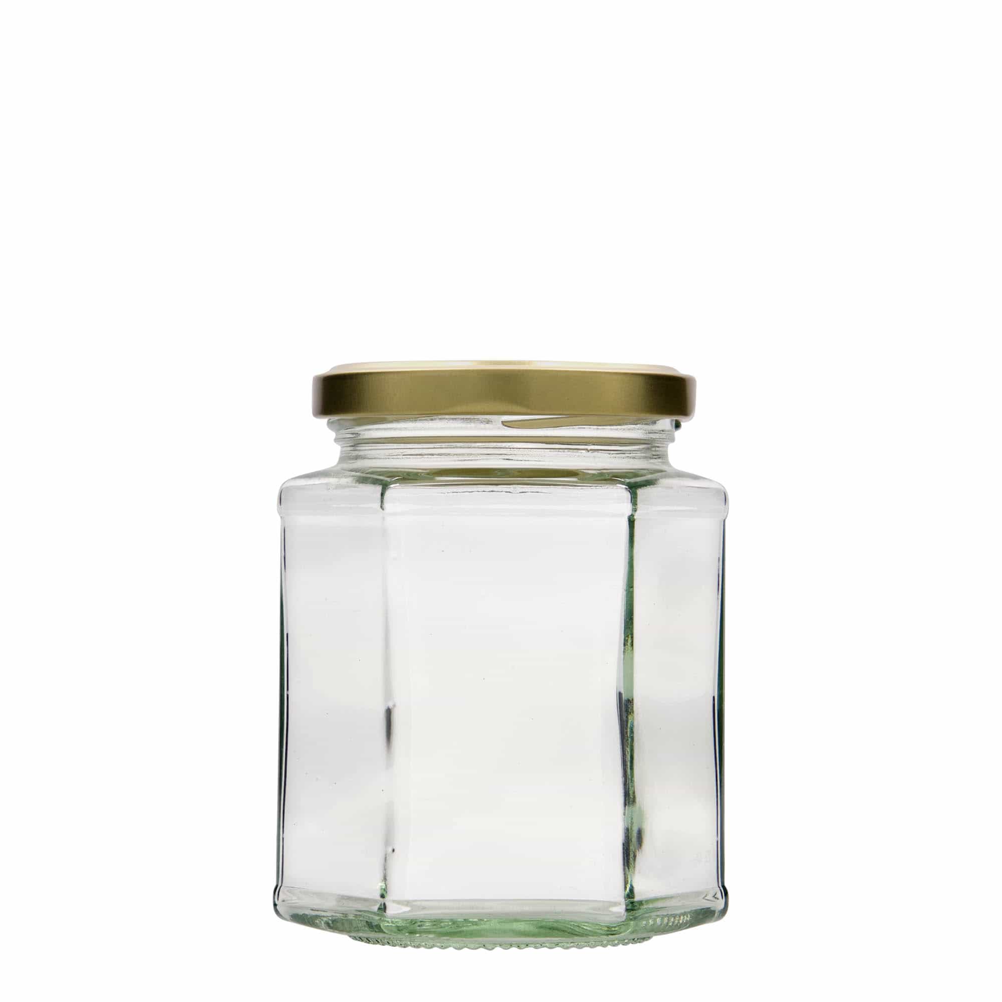 324 ml hexagonal burk, mynning: twist off (TO 66)