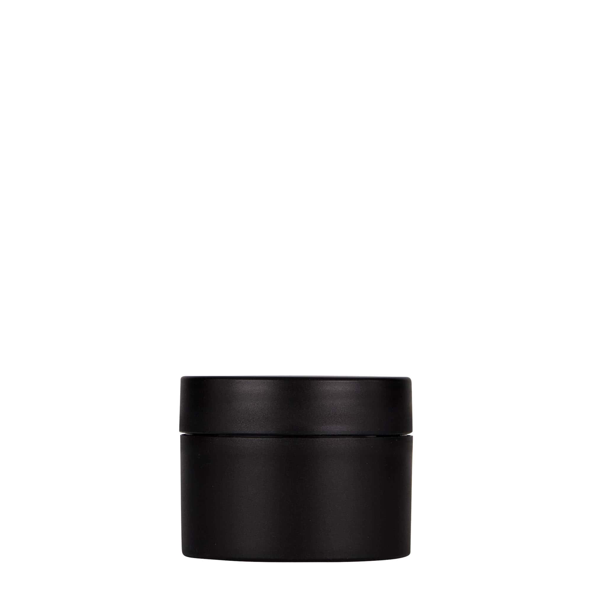 50 ml plastburk 'Antonella', PP, svart, öppning: skruvlock