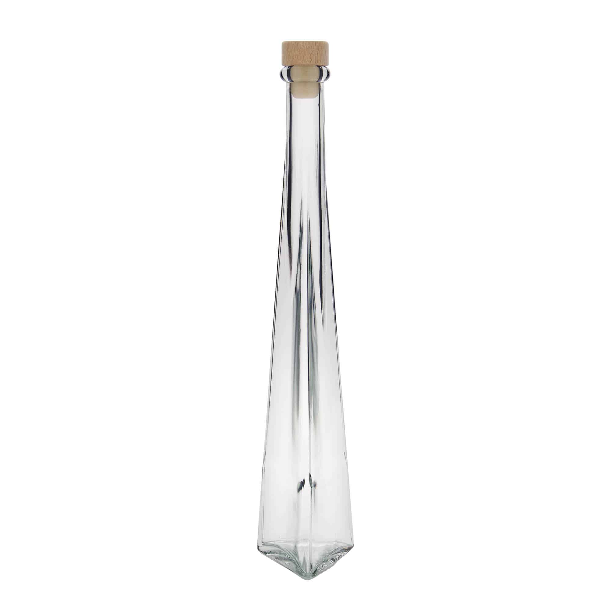 200 ml glasflaska 'Dama Triangolore', trekantig, öppning: kork