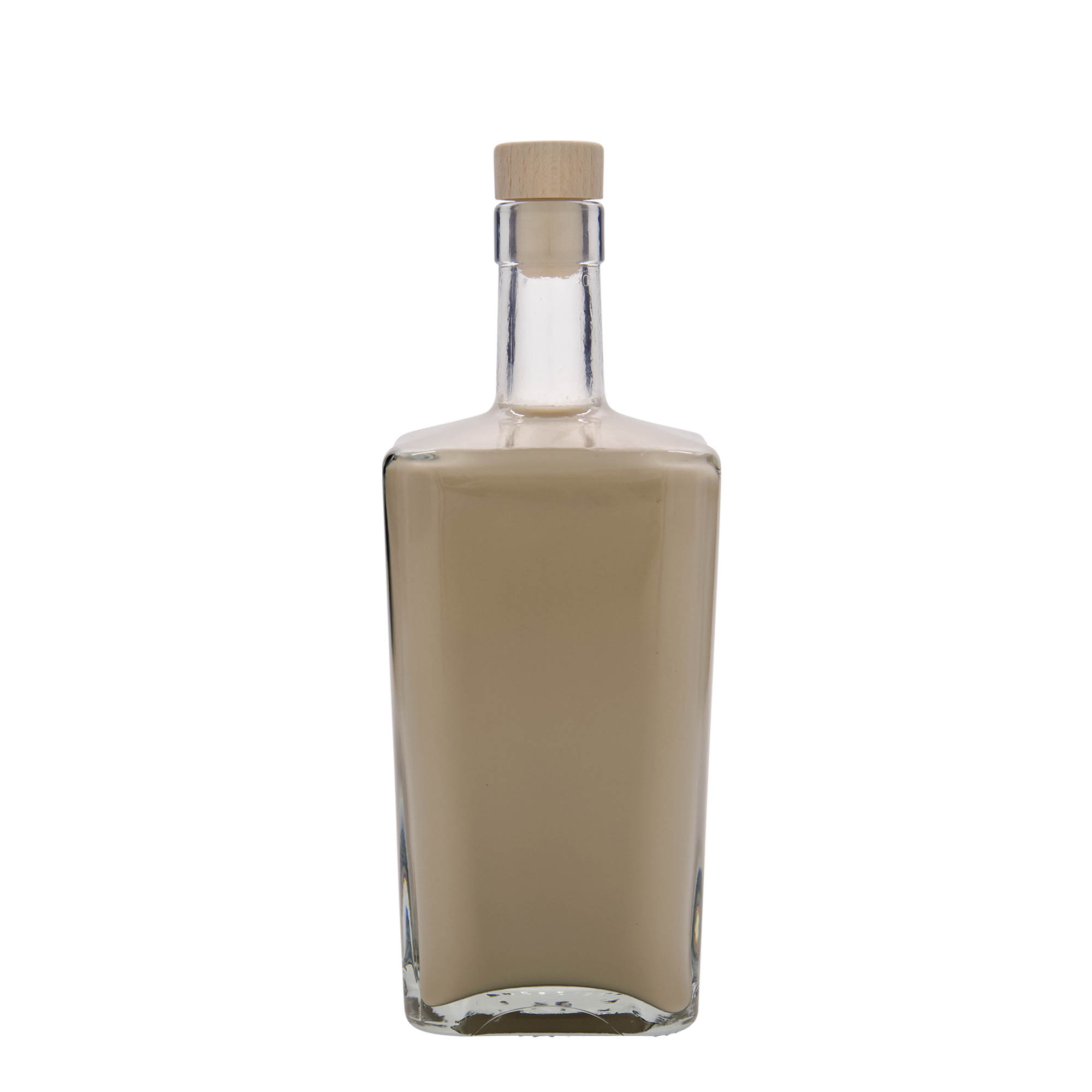 700 ml glasflaska 'Noel', fyrkantig, öppning: kork