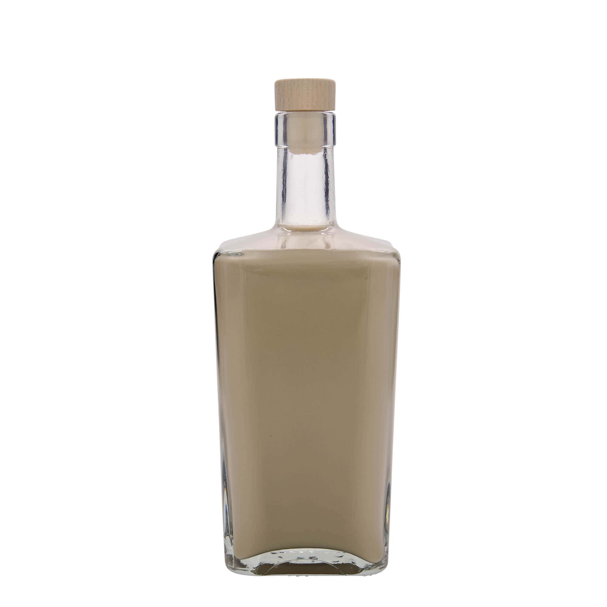 700 ml glasflaska 'Noel', fyrkantig, öppning: kork