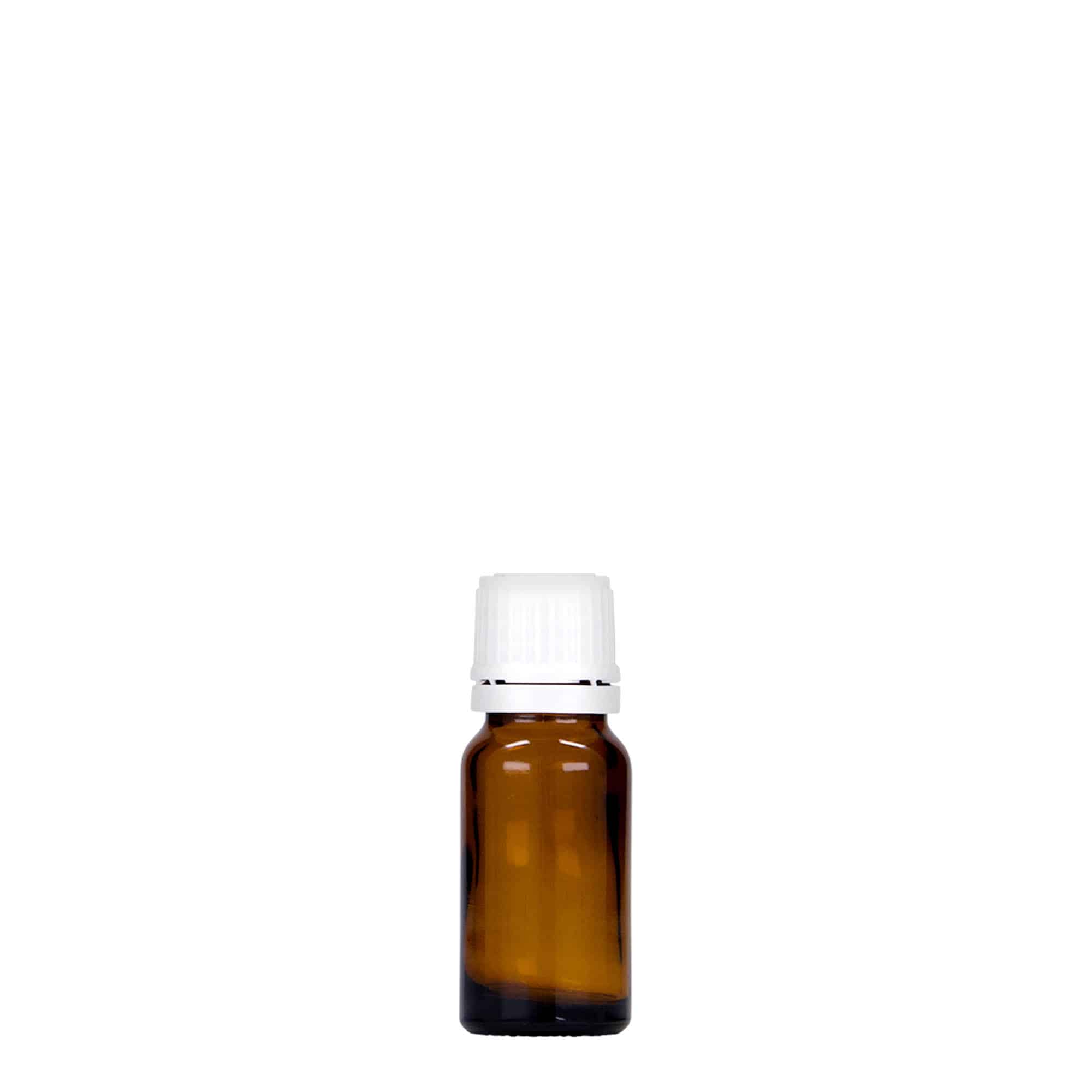 10 ml medicinflaska, glas, brun, mynning: DIN 18