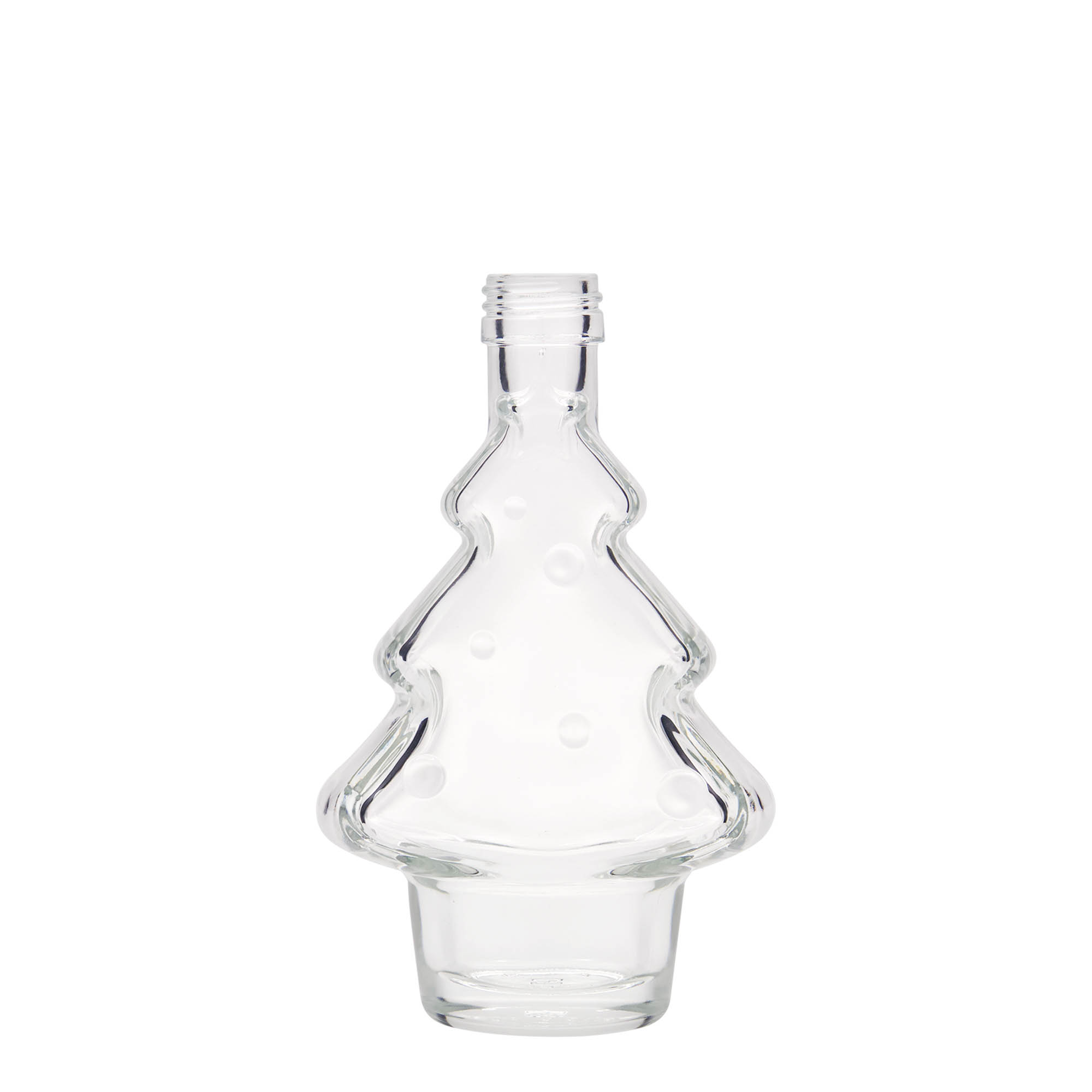 200 ml glasflaska 'Julgran', mynning: PP 28
