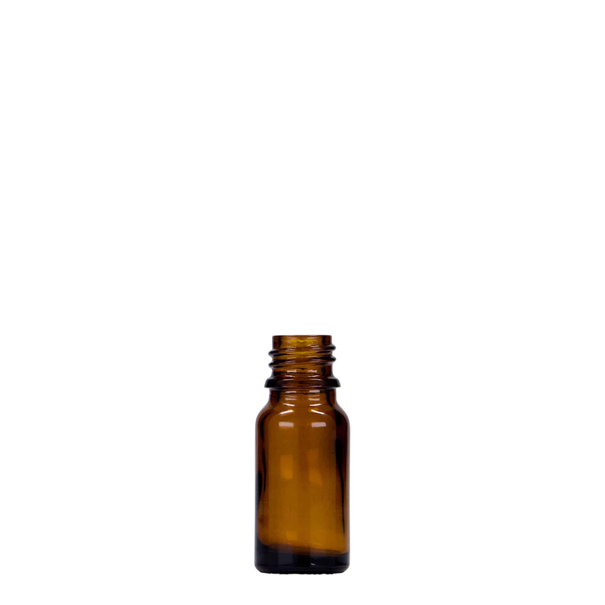 10 ml medicinflaska, glas, brun, mynning: DIN 18