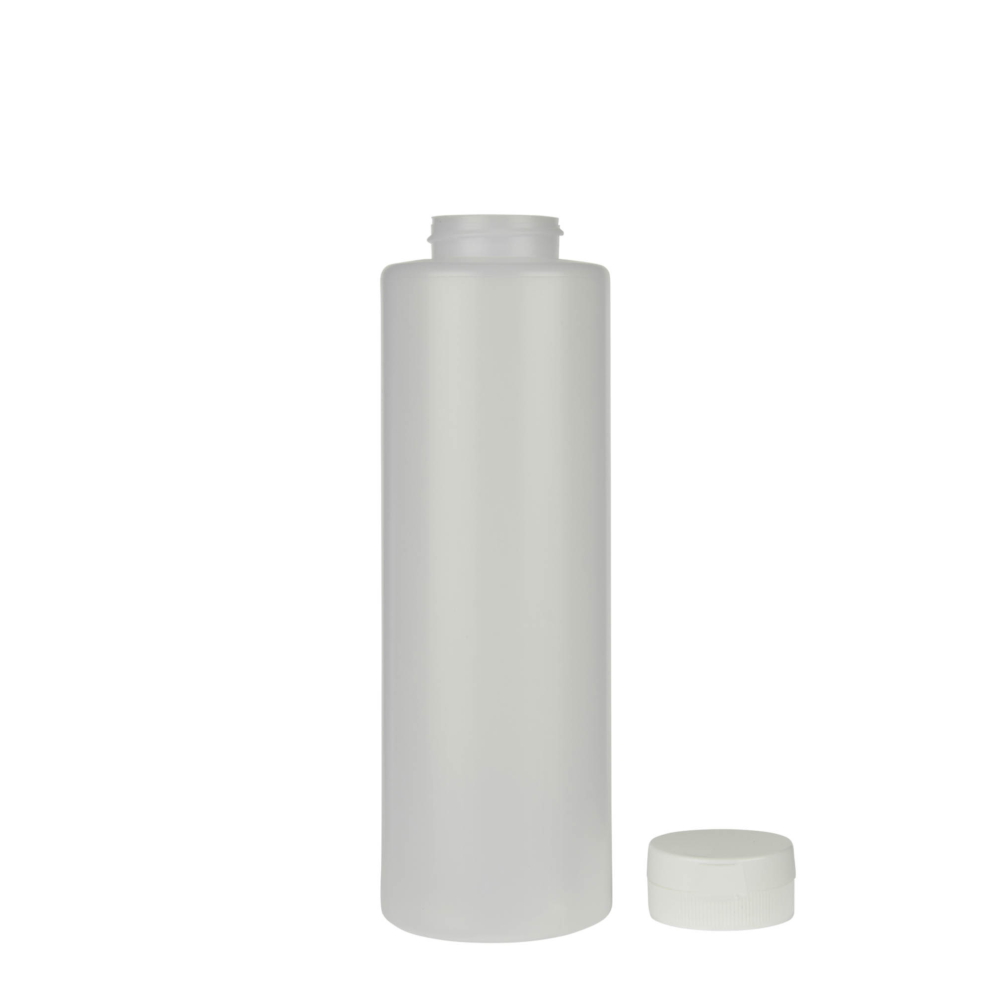500 ml såsflaska, LDPE-plast, natur, mynning: 38/400