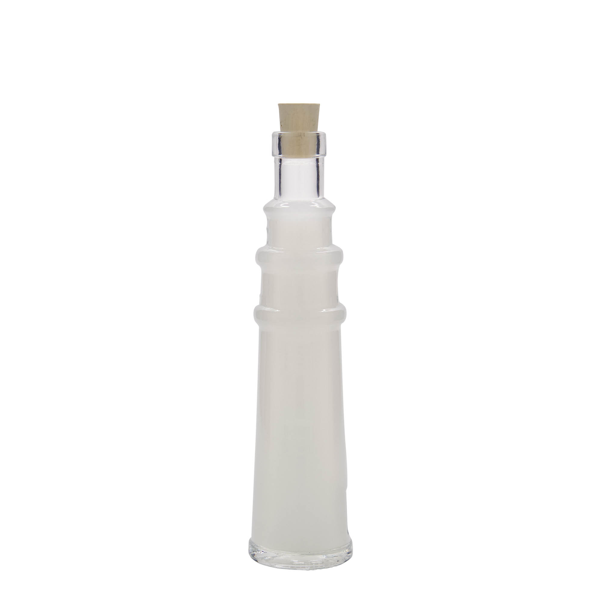 100 ml glasflaska 'Leuchtturm', öppning: kork 100 ml glasflaska 'Leuchtturm', öppning: kork