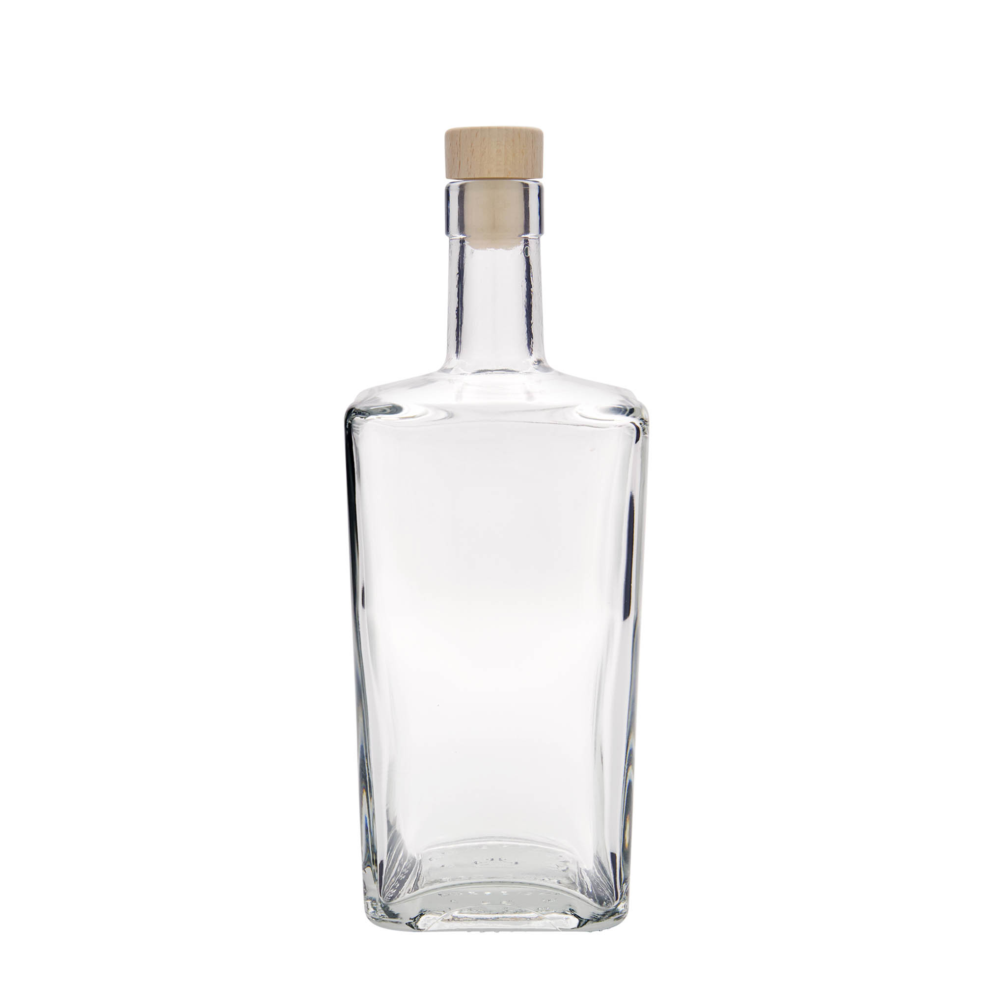 700 ml glasflaska 'Noel', fyrkantig, öppning: kork