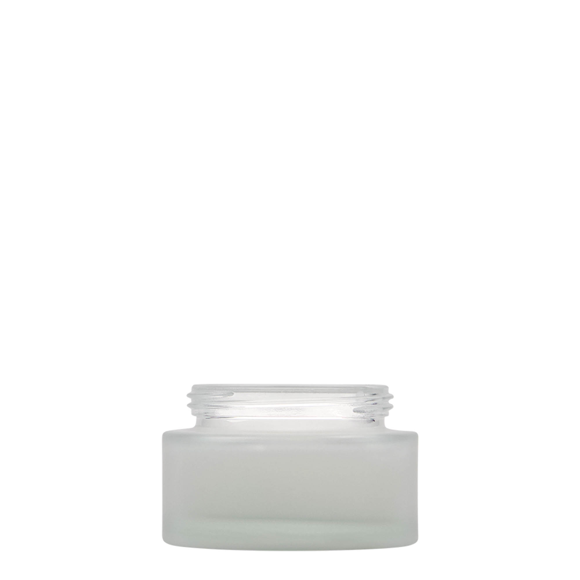 50 ml burk 'Platin Edition', glas, frostad, öppning: skruvlock
