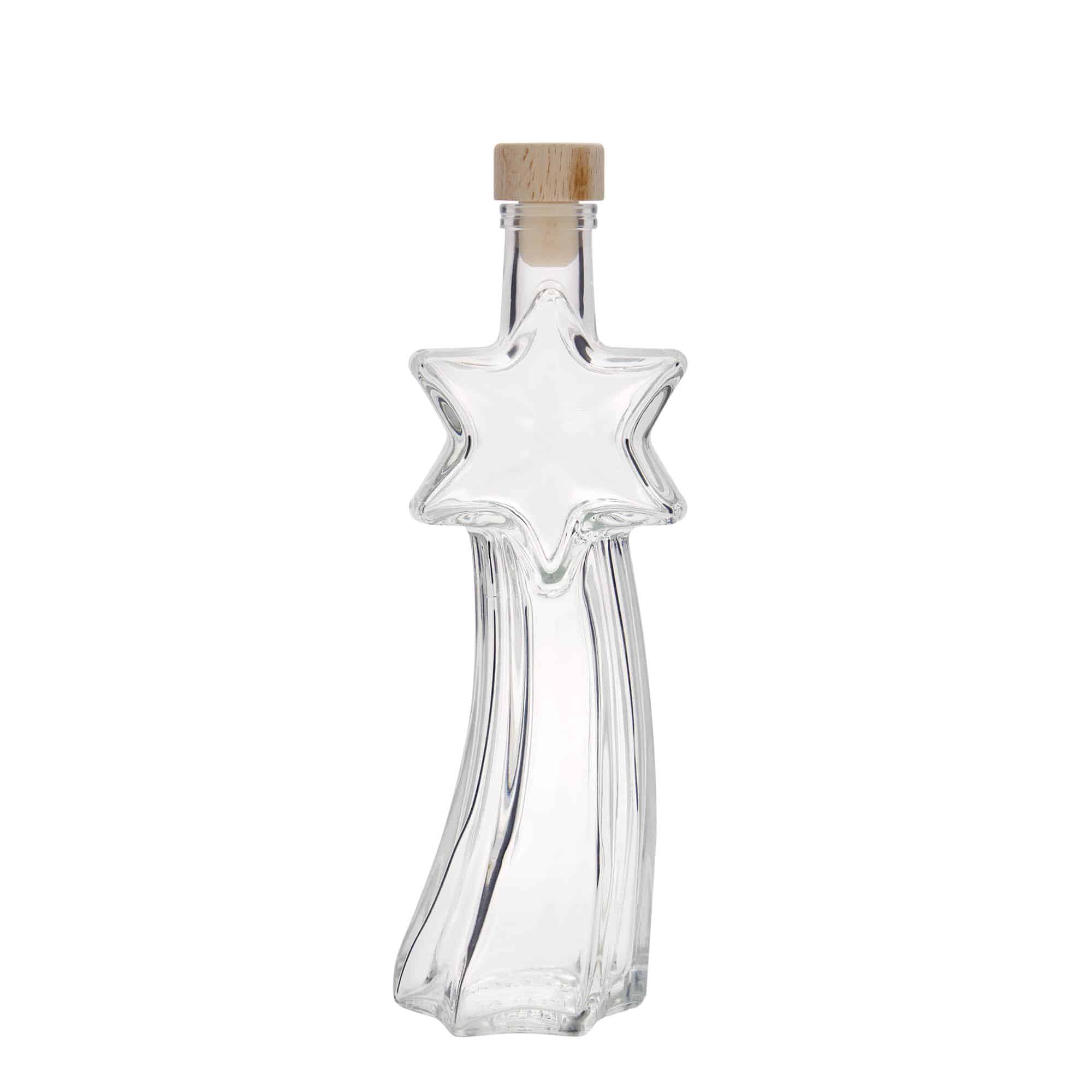 200 ml glasflaska 'Stjärnfall', mynning: kork
