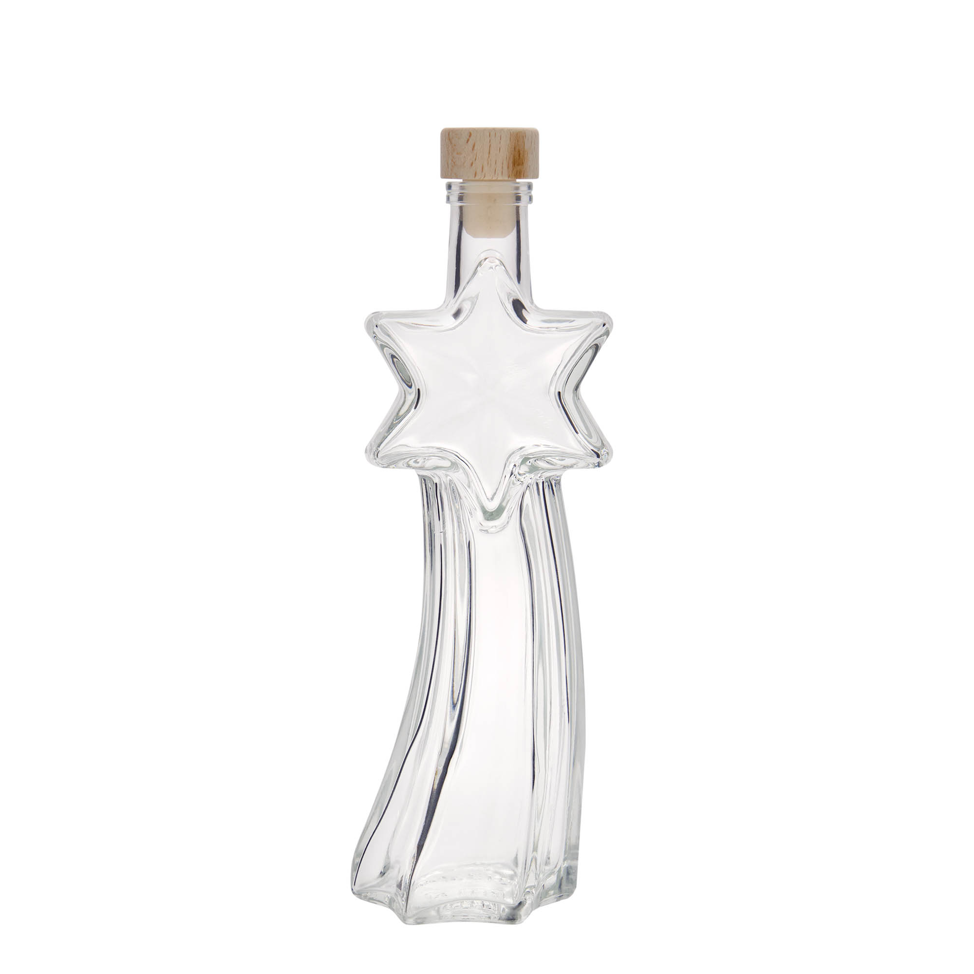 200 ml glasflaska 'Stjärnfall', öppning: kork