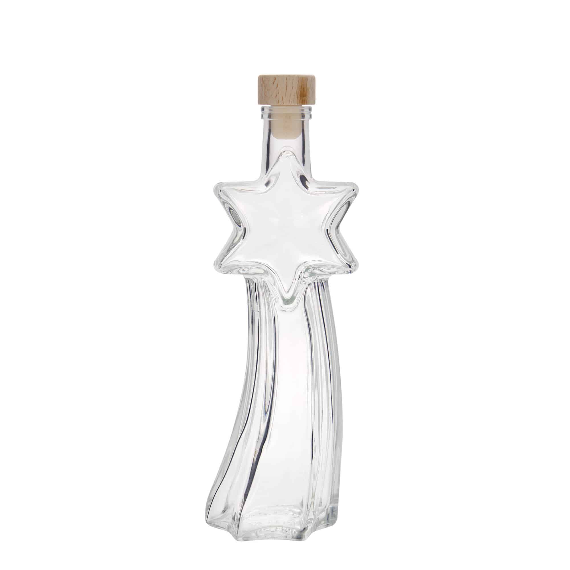200 ml glasflaska 'Stjärnfall', öppning: kork