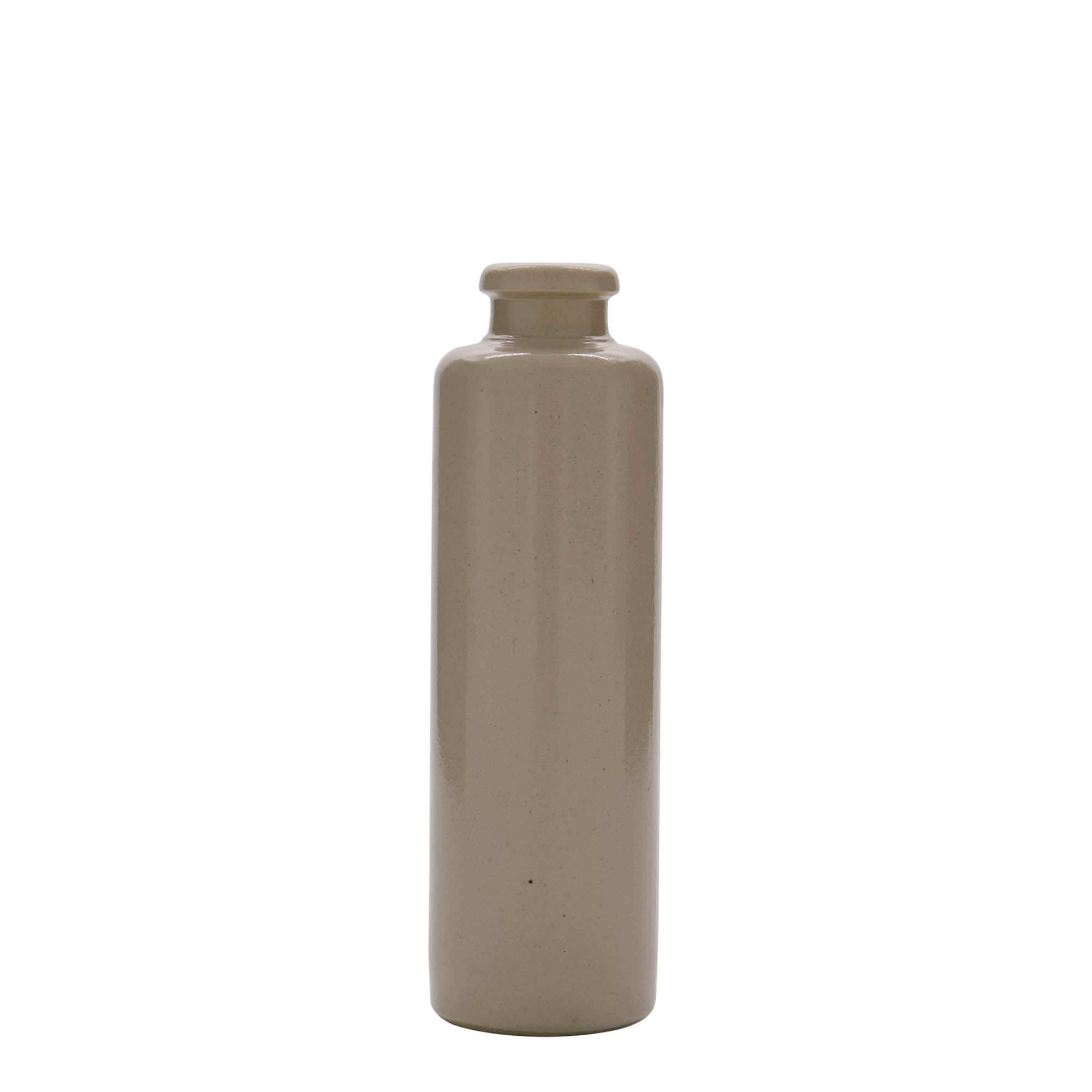 200 ml lerkrus, stengods, beige, mynning: kork