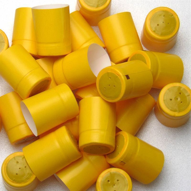 Krympkapsel 32x41, PVC-plast, gul