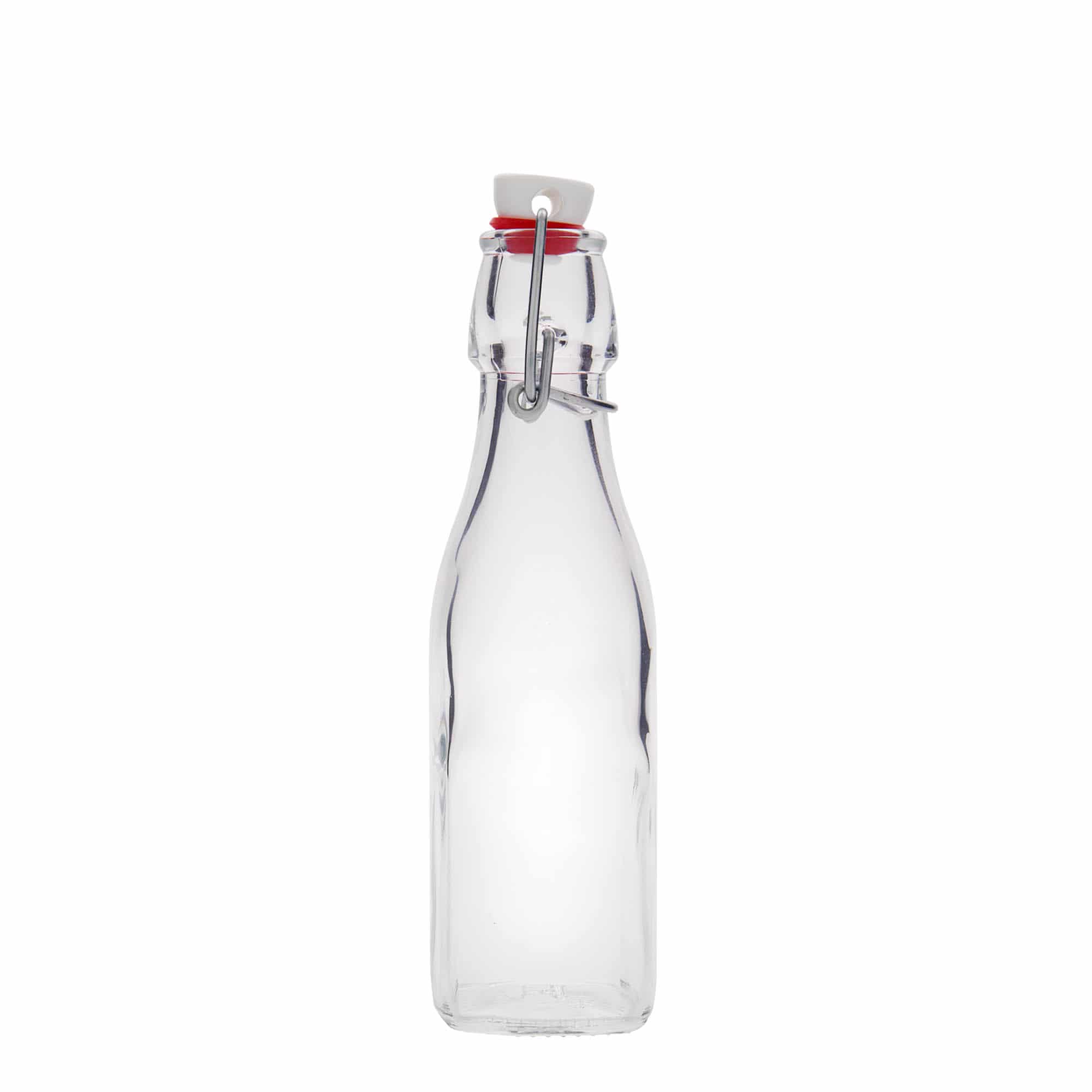 250 ml glasflaska 'Swing, fyrkantig, öppning: bygelstängning'