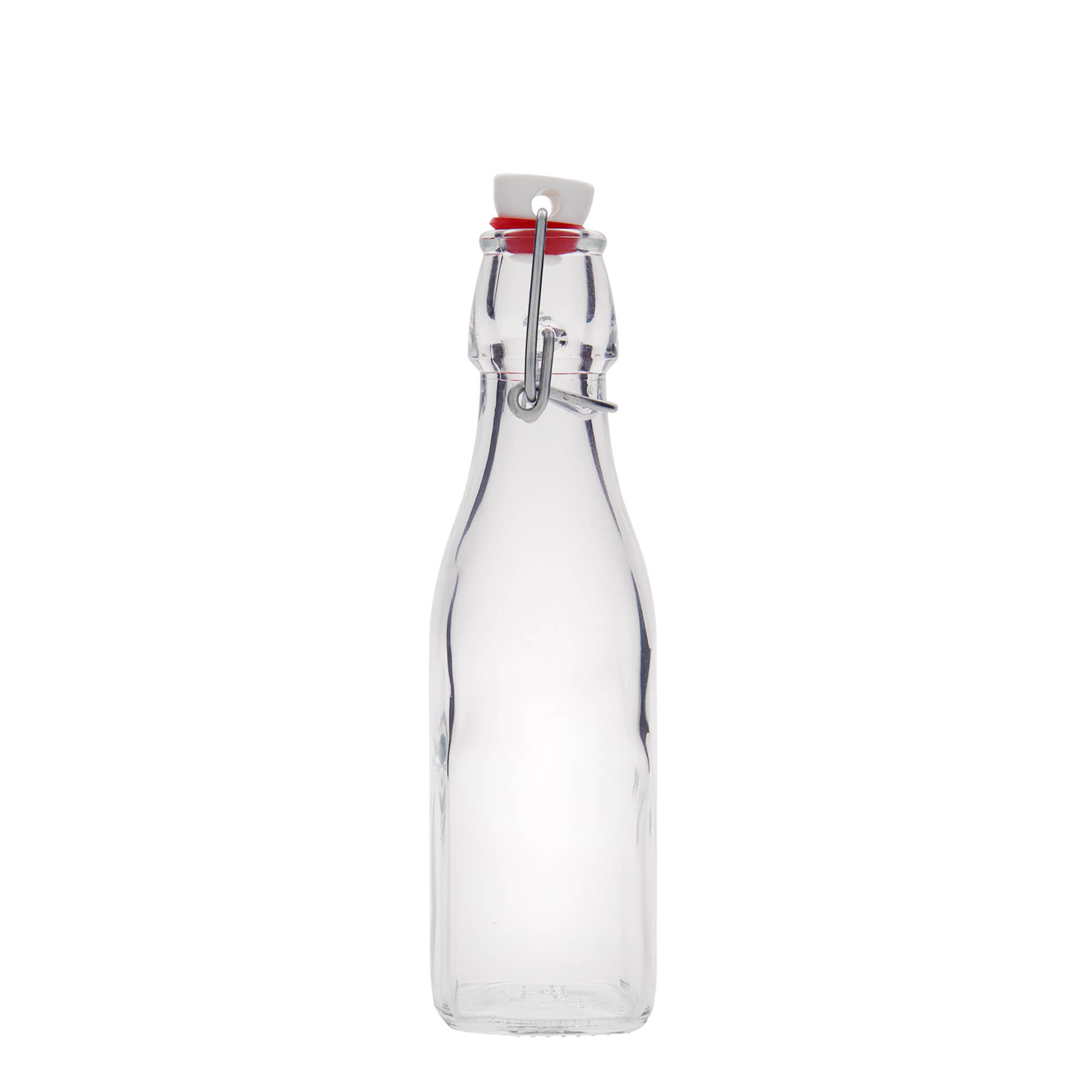 250 ml glasflaska 'Swing, fyrkantig, öppning: bygelstängning'
