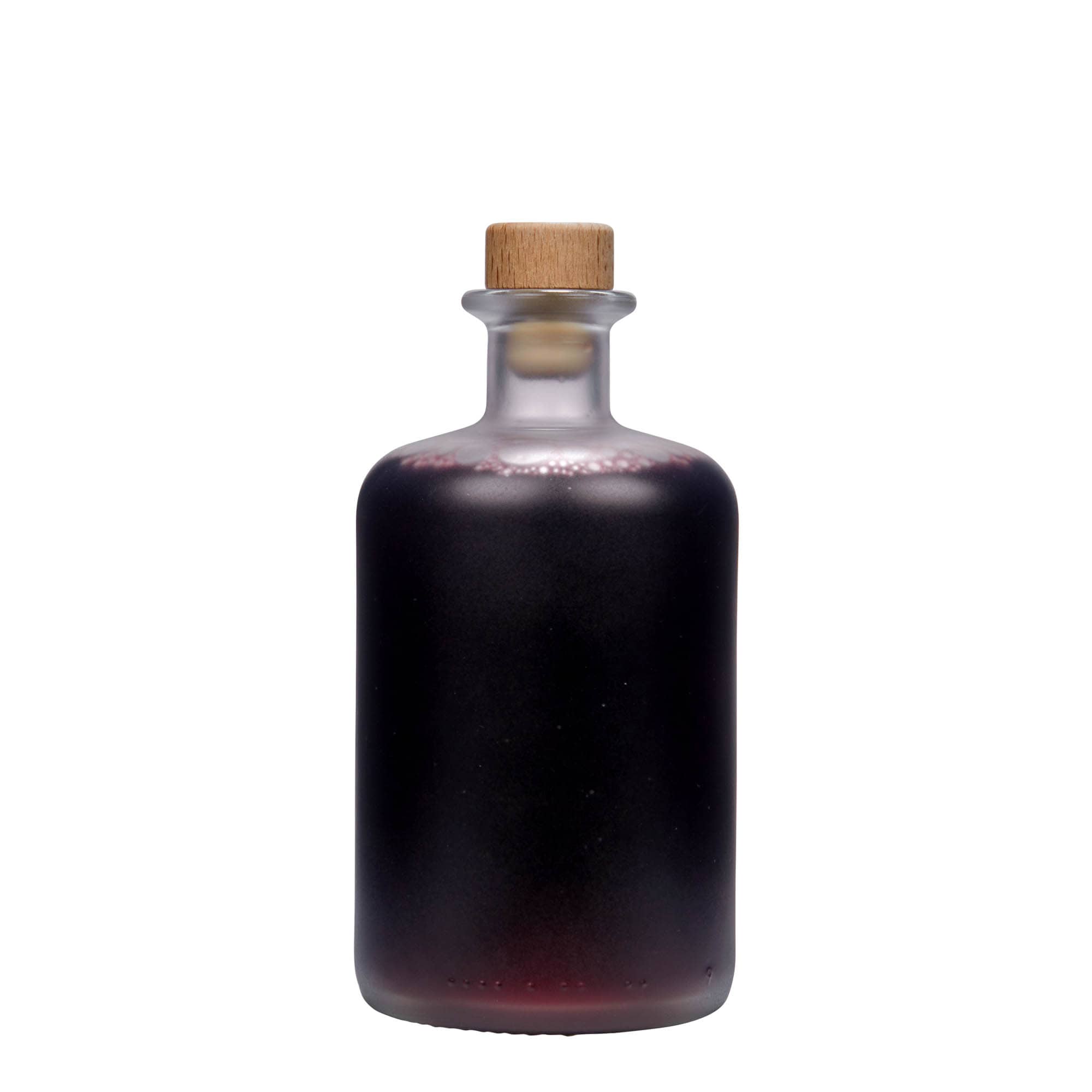 500 ml glasflaska apotekare, iskall, mynning: kork