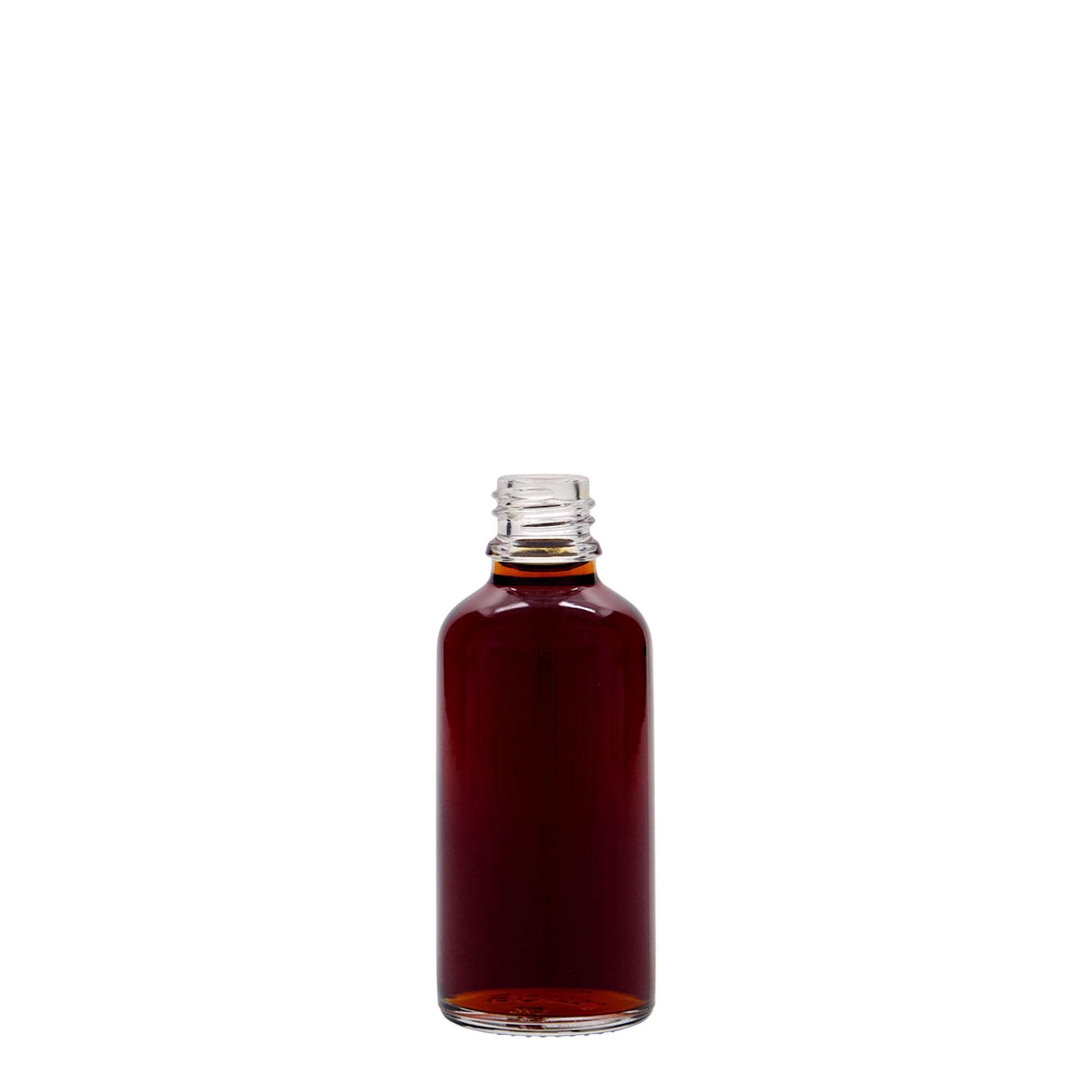 50 ml medicinflaska, glas, mynning: DIN 18 50 ml medicinflaska, glas, mynning: DIN 18