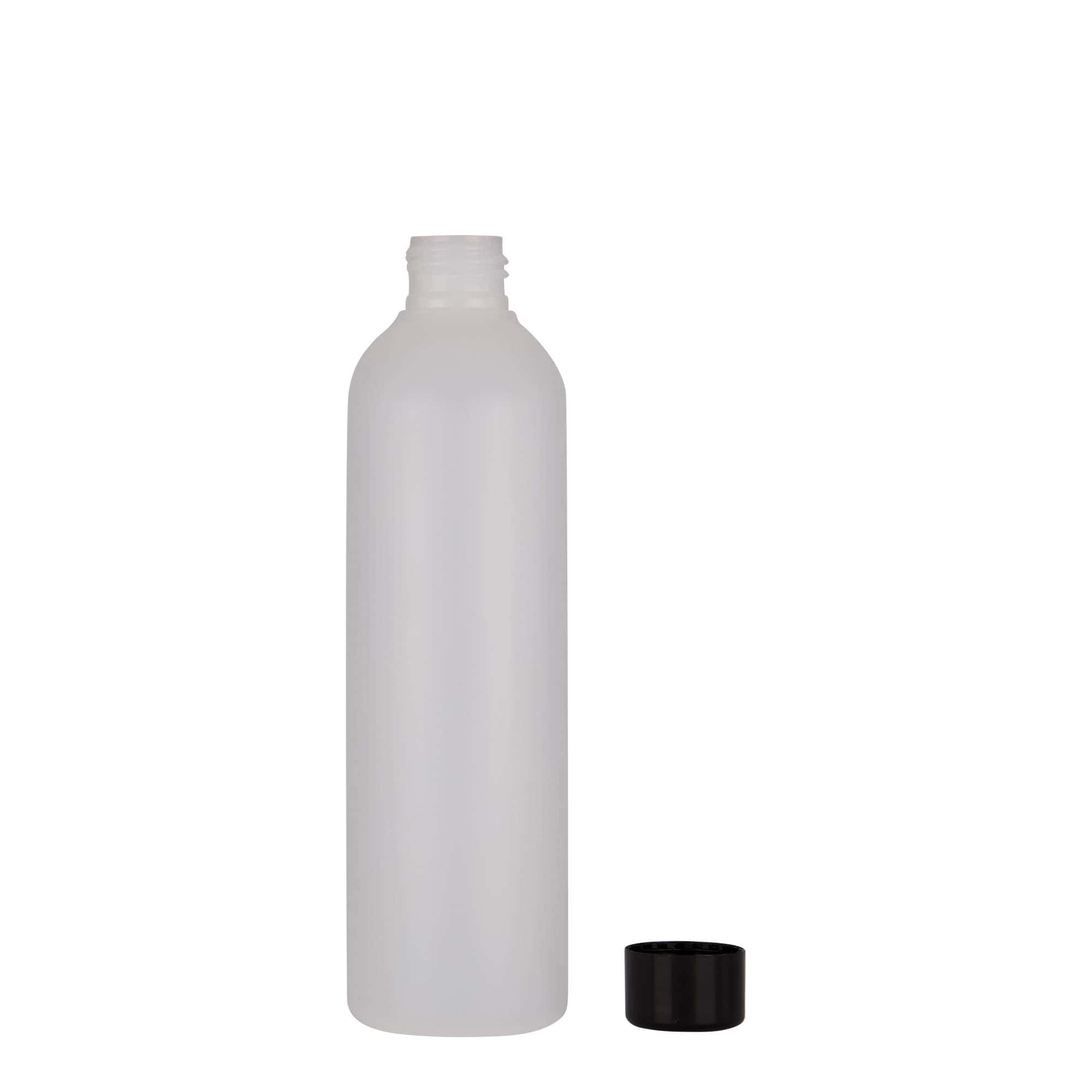 250 ml plastflaska 'Tuffy', HDPE, natur, öppning: 24/410