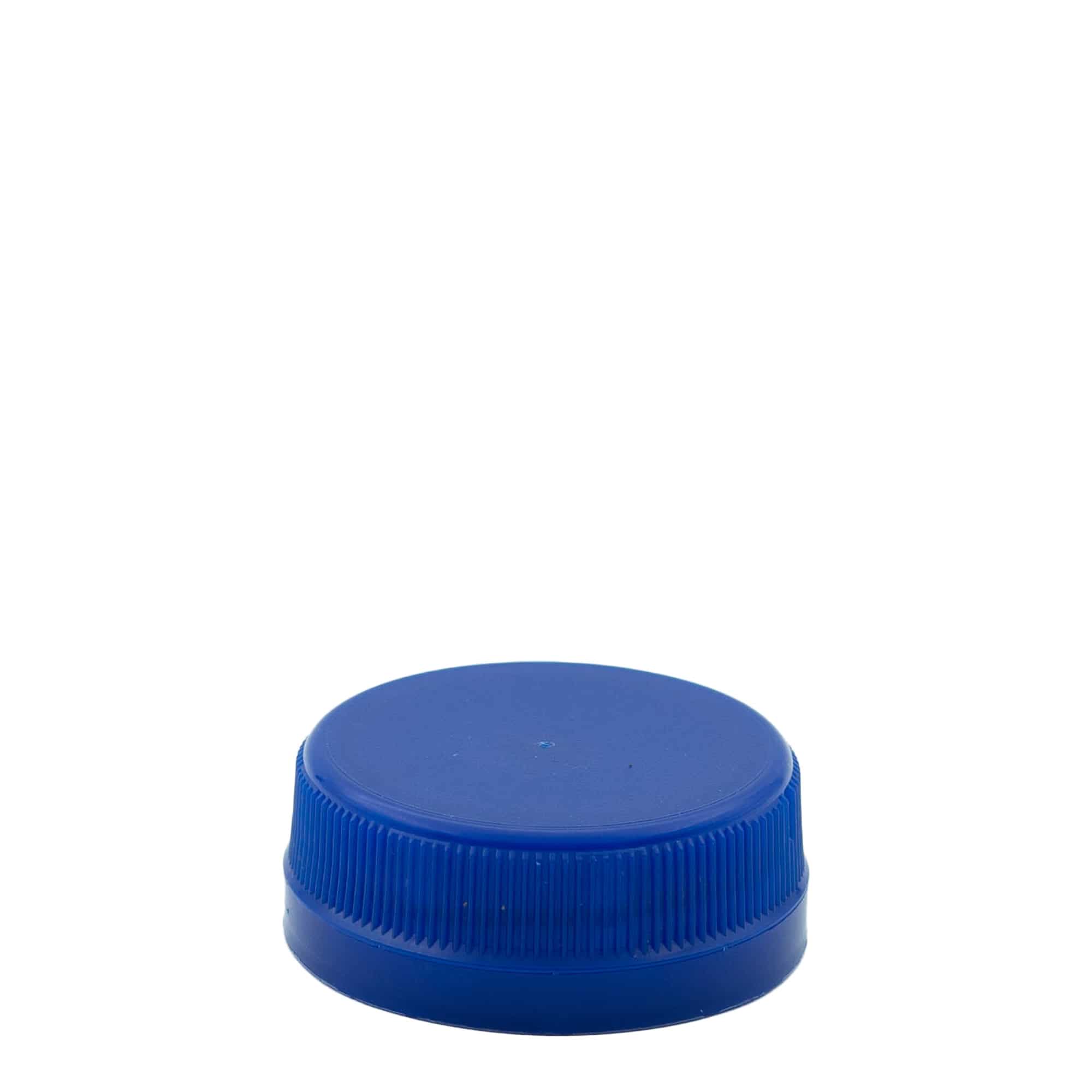 Skruvkapsel dubbelgänga, PE-plast, blå, för mynning: PET 38 mm